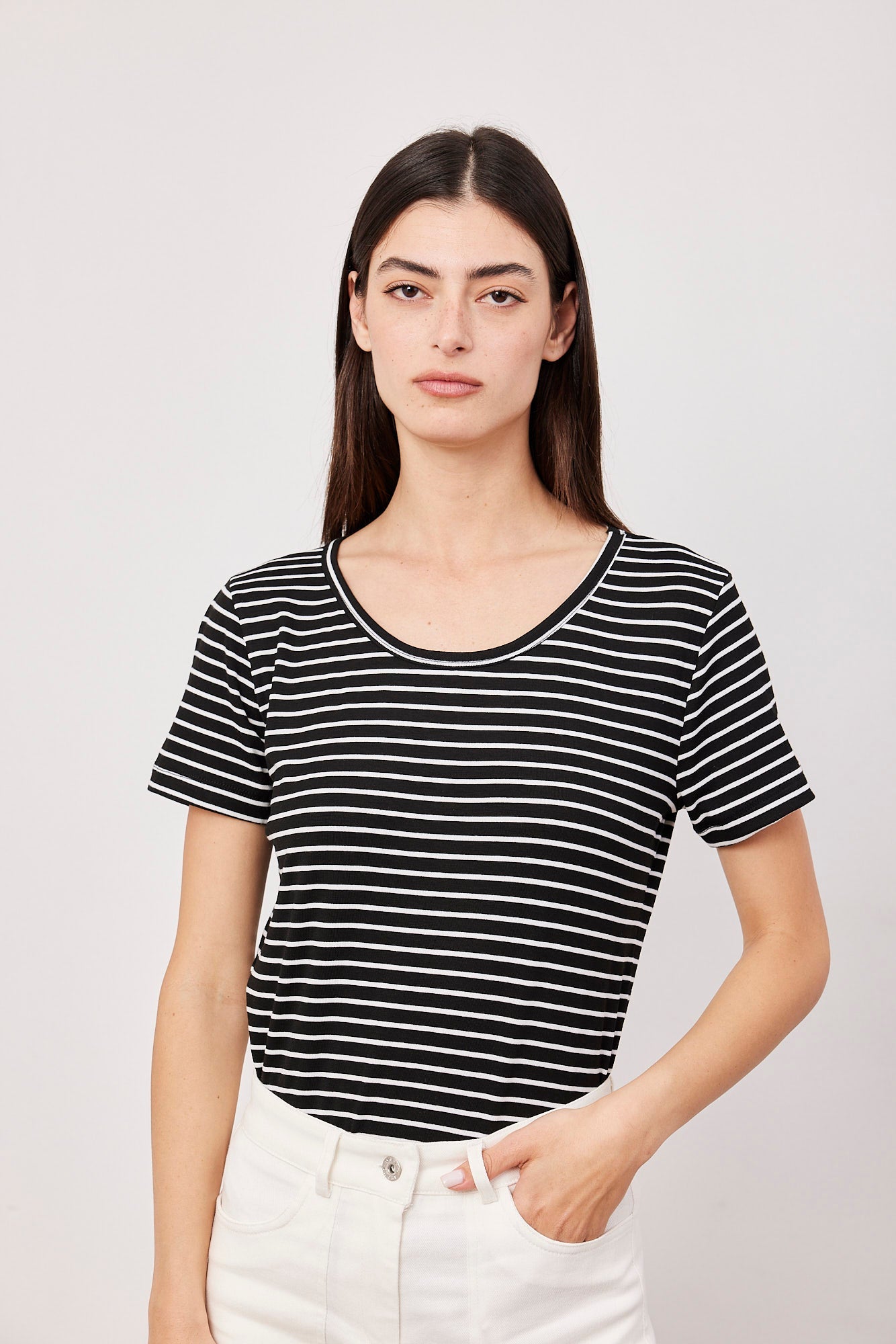 טי-שרט פסים צווארון עגול - ITAY BRANDS