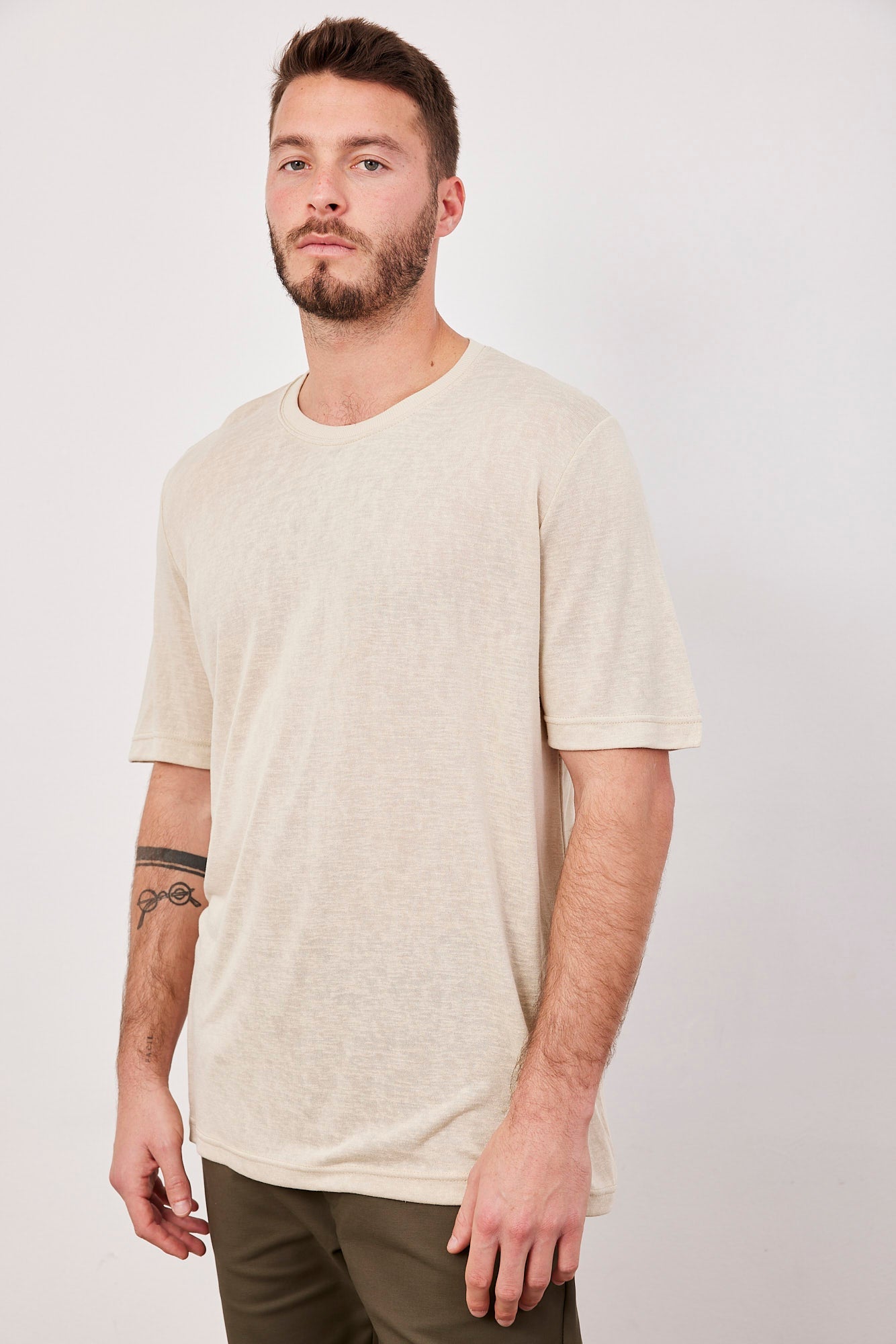 טי-שרט במראה פשתן - ITAY BRANDS