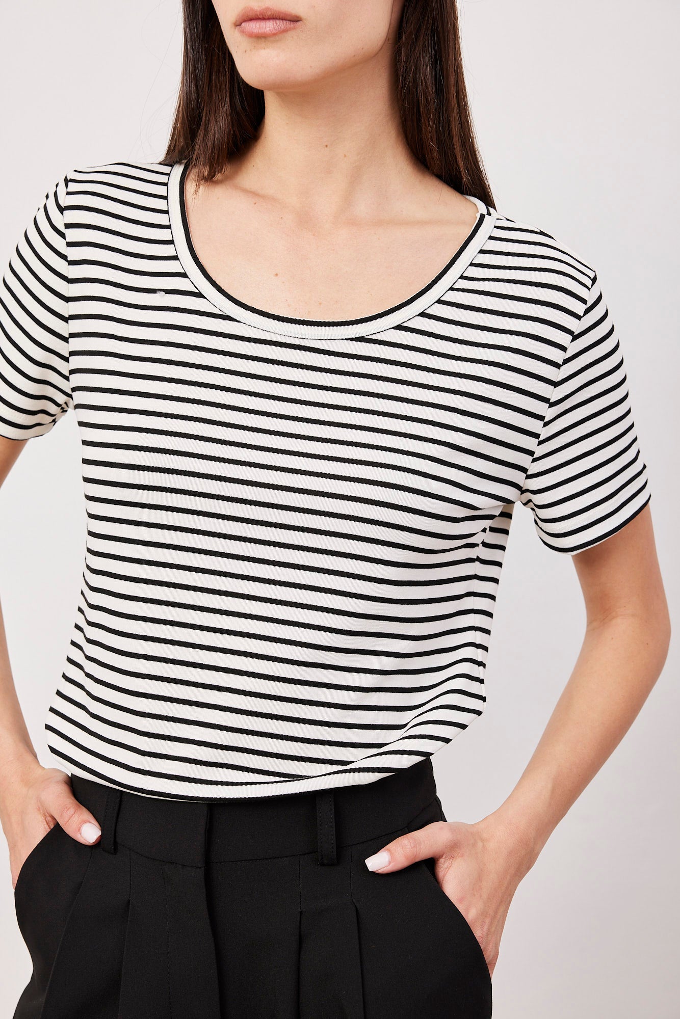 טי-שרט פסים צווארון עגול - ITAY BRANDS