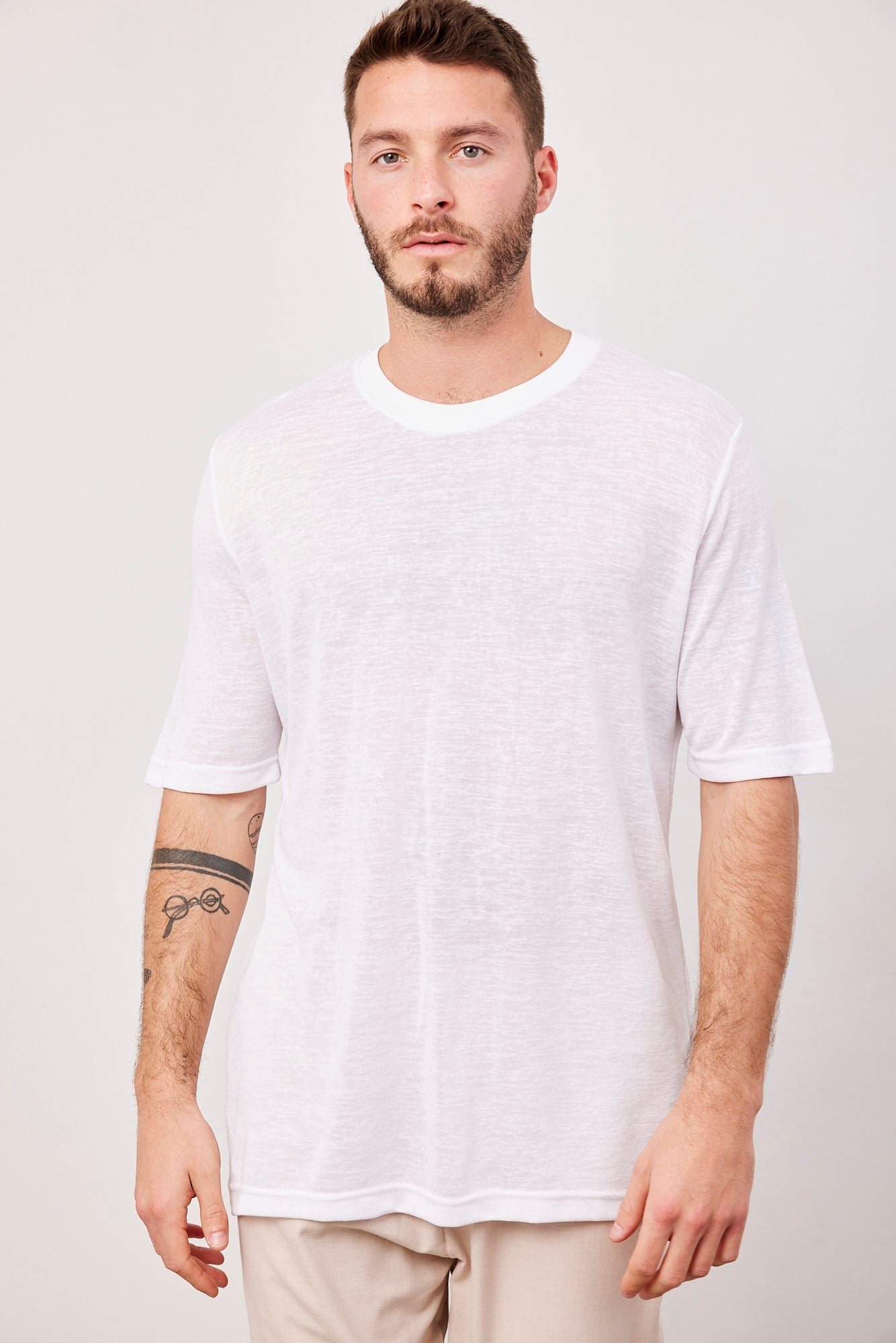 טי-שרט במראה פשתן - ITAY BRANDS