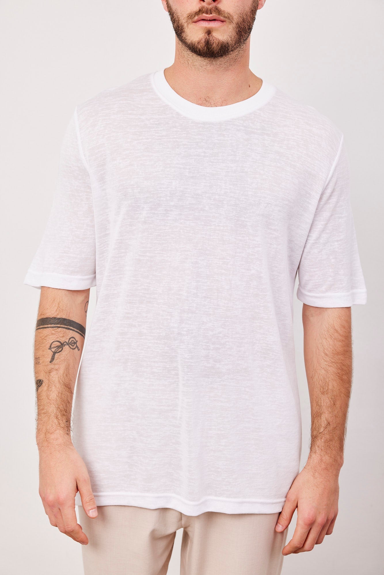 טי-שרט במראה פשתן - ITAY BRANDS