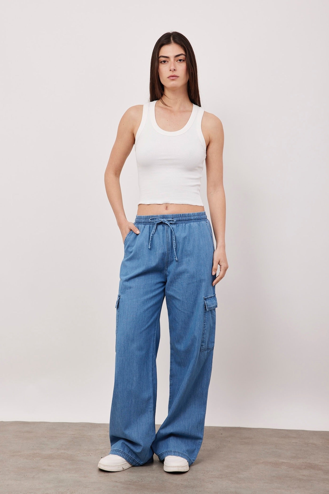 דגמ״ח ג׳ינס רחב עם גומי במותן - ITAY BRANDS