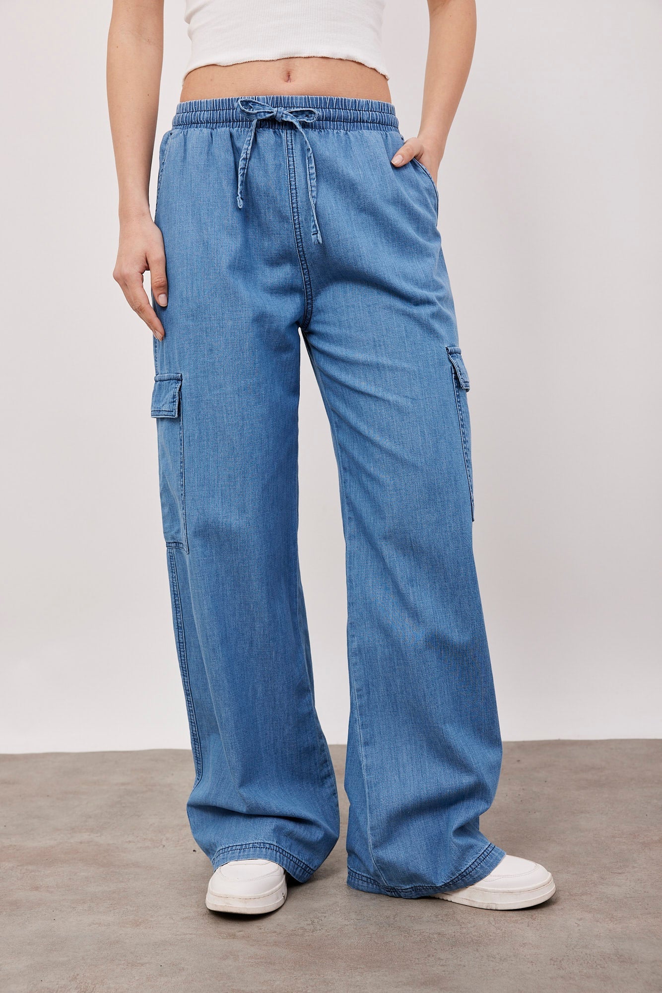 דגמ״ח ג׳ינס רחב עם גומי במותן - ITAY BRANDS