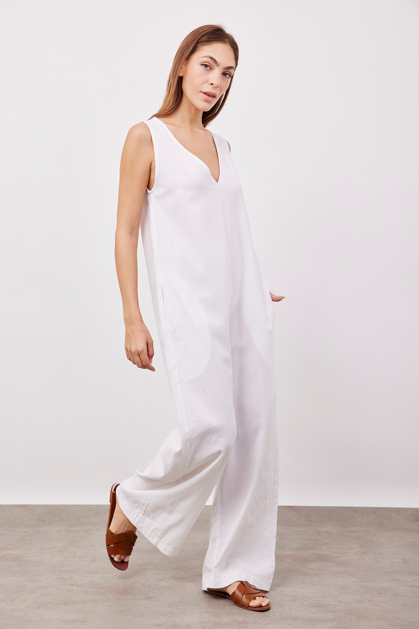 אוברול משולב פשתן מתרחב - ITAY BRANDS