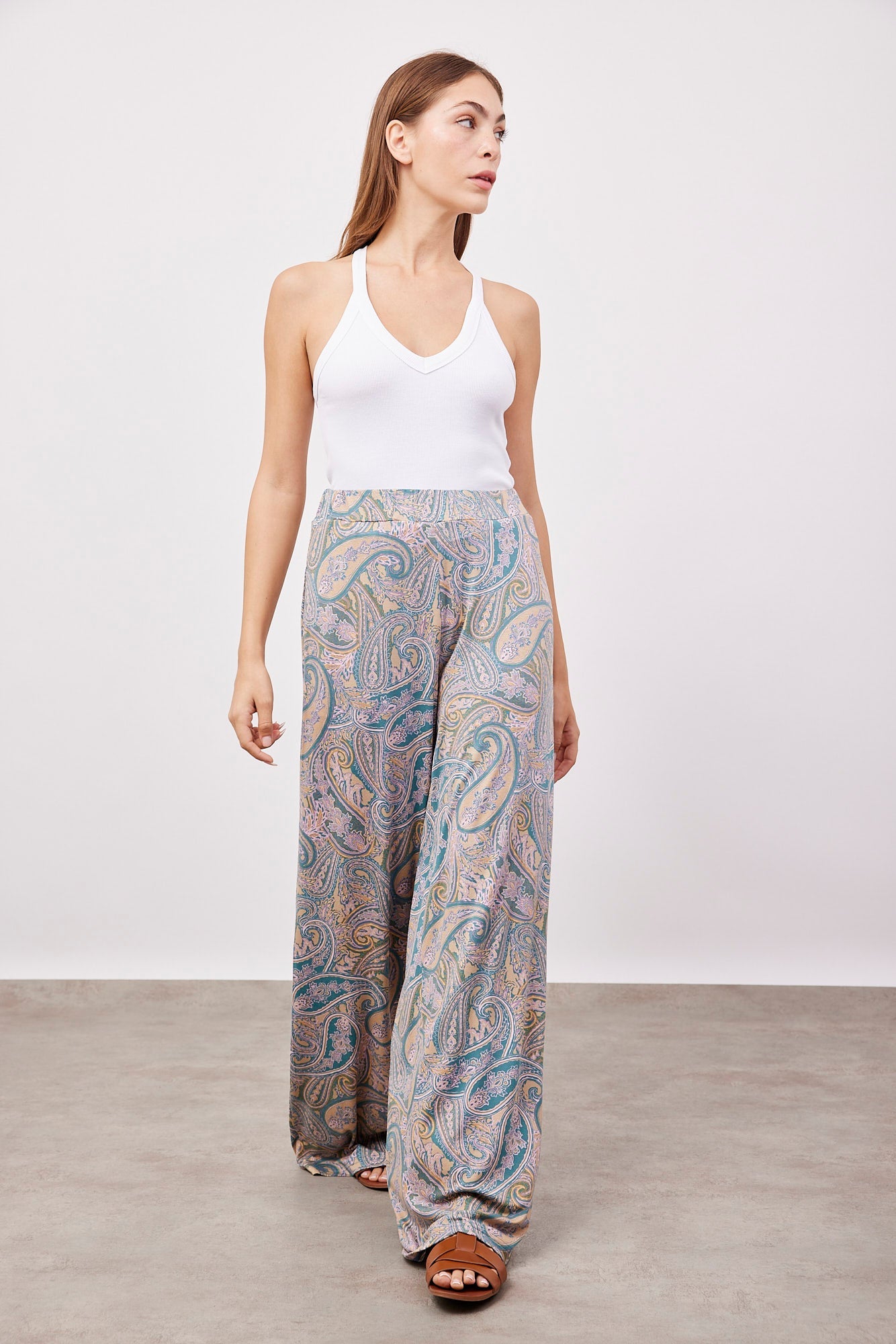 מכנסיים ארוכים בהדפס - ITAY BRANDS