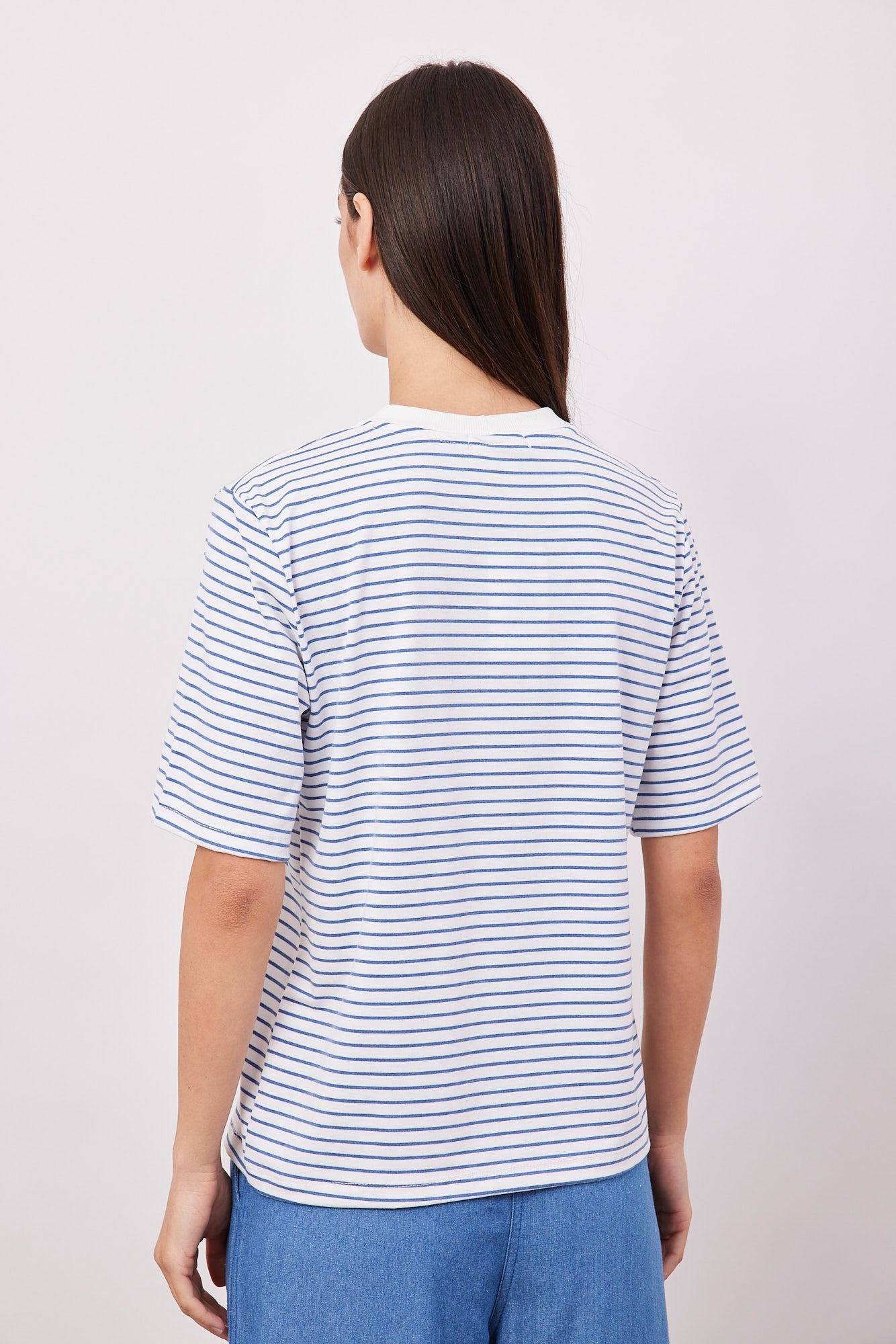 טי-שרט פסים אוברסייז צווארון ריב - ITAY BRANDS