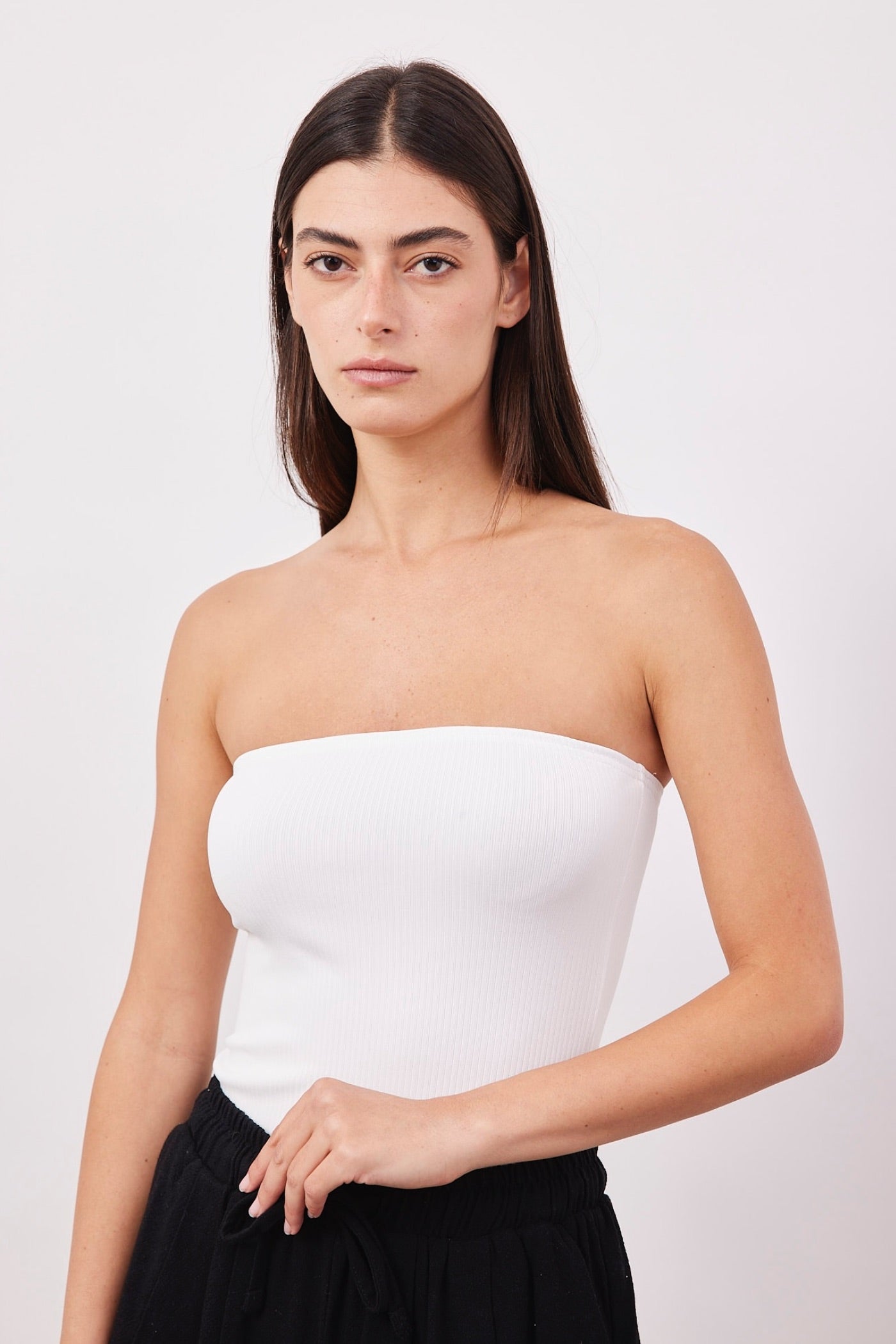 סטרפלס בטקסטורת פסים - ITAY BRANDS