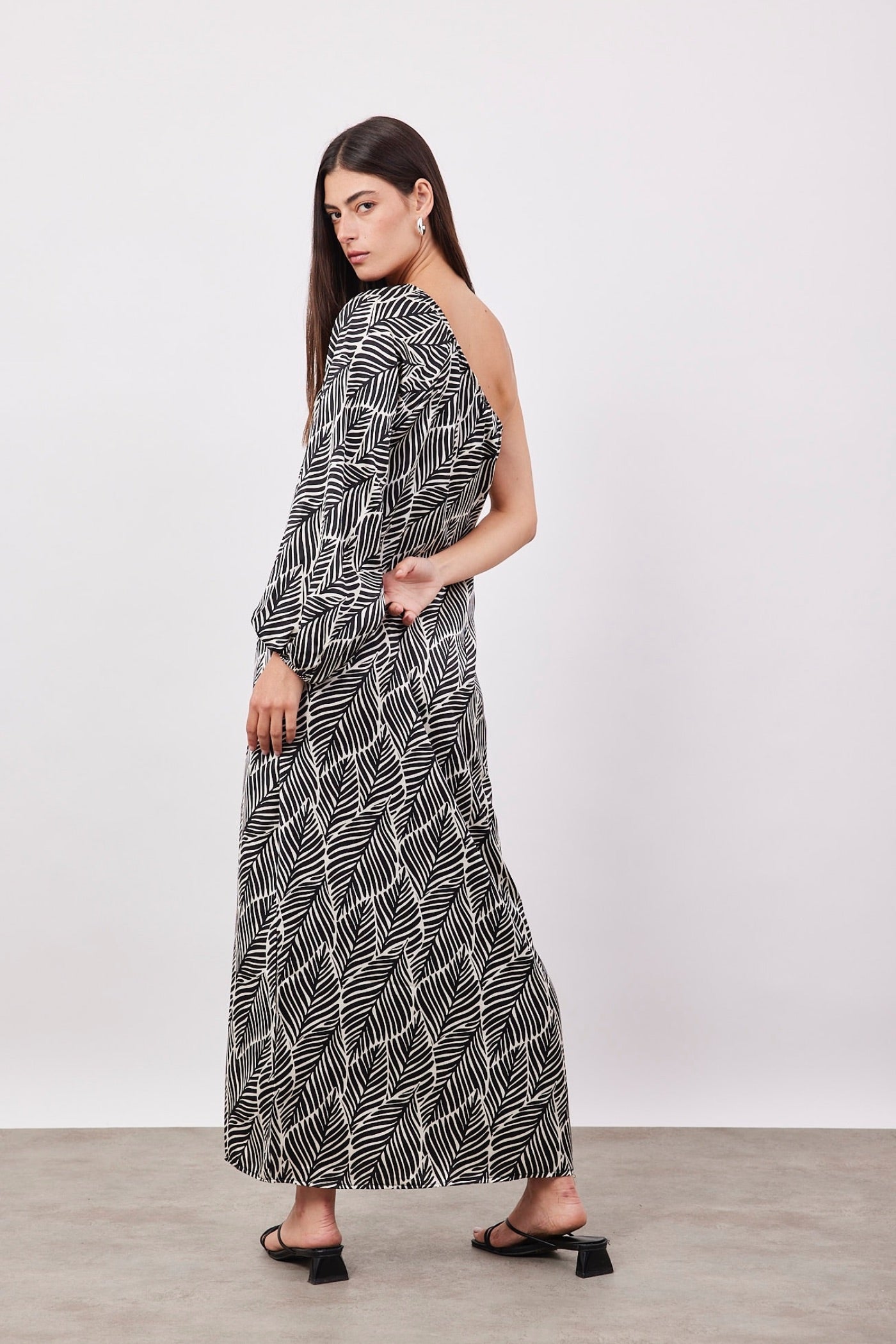 שמלת פרינט כתף אחת - ITAY BRANDS