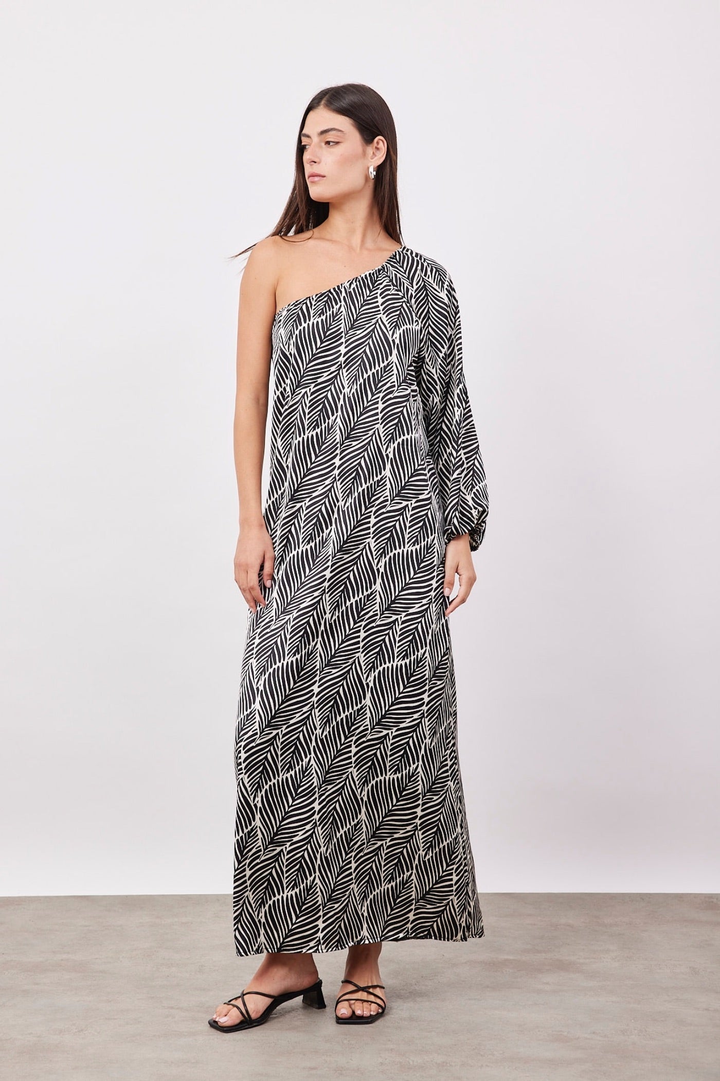 שמלת פרינט כתף אחת - ITAY BRANDS