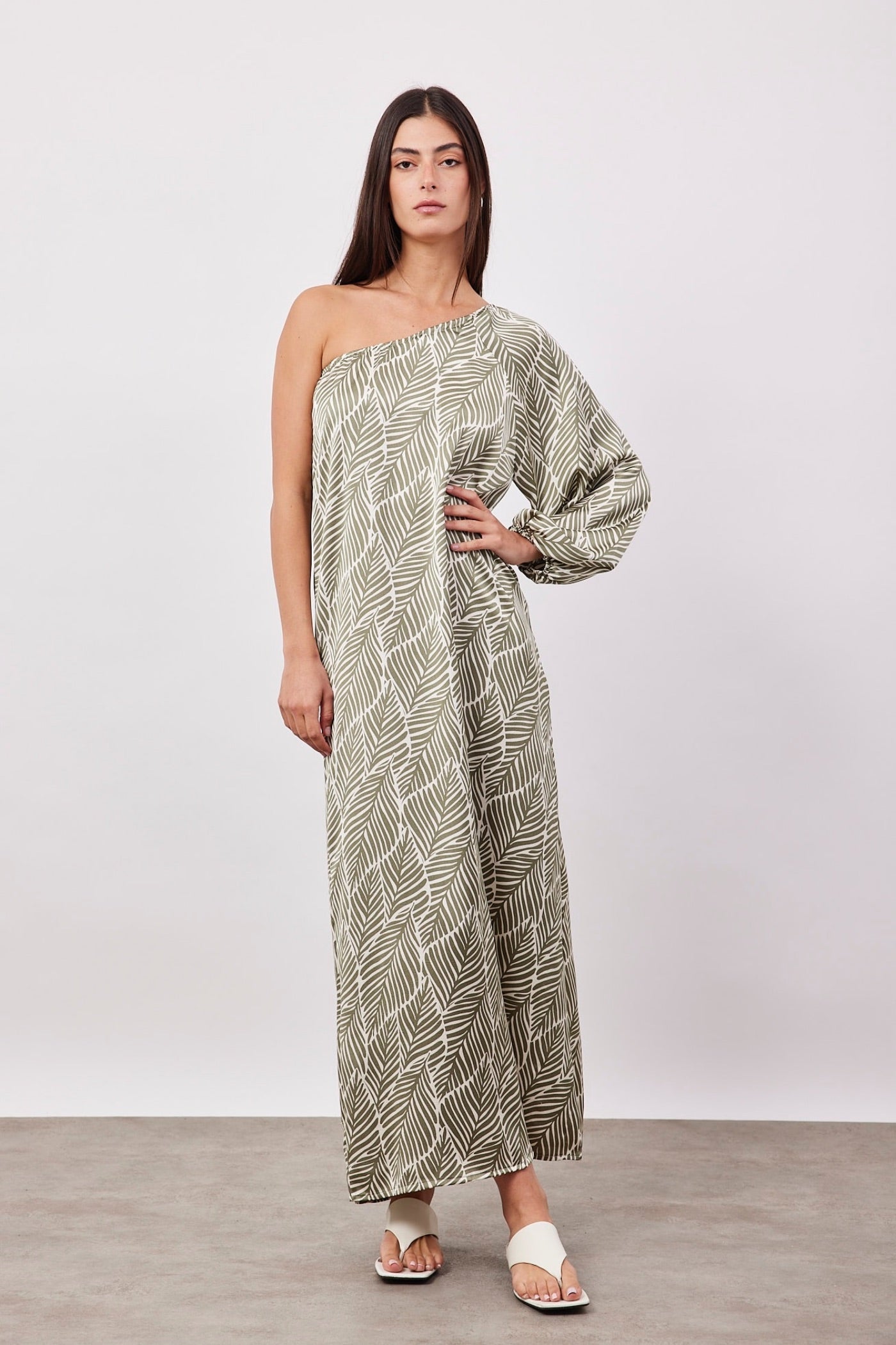 שמלת פרינט כתף אחת - ITAY BRANDS