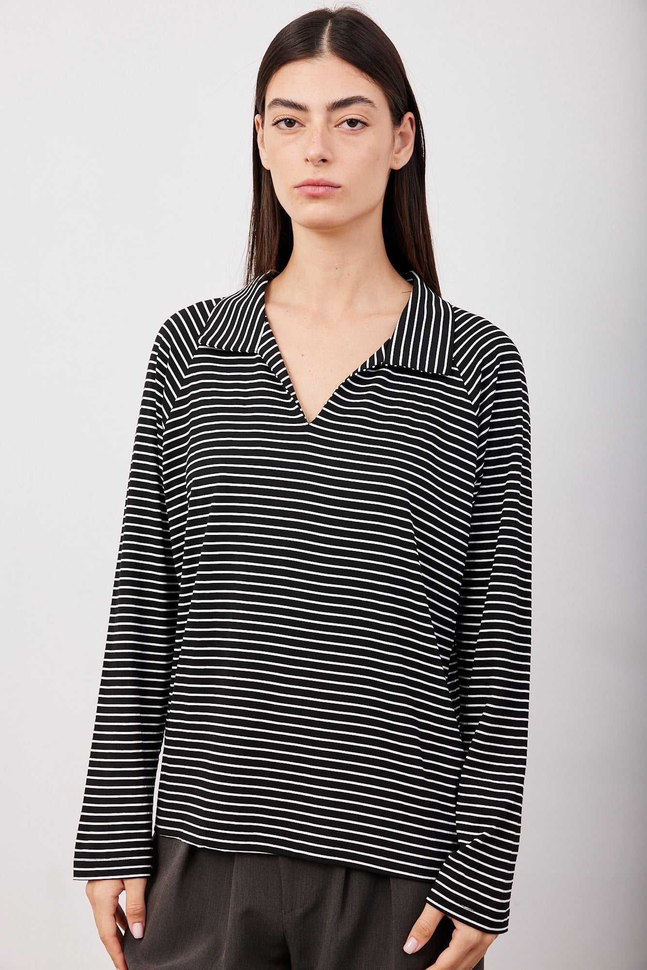 חולצת פסים עם צווארון - ITAY BRANDS