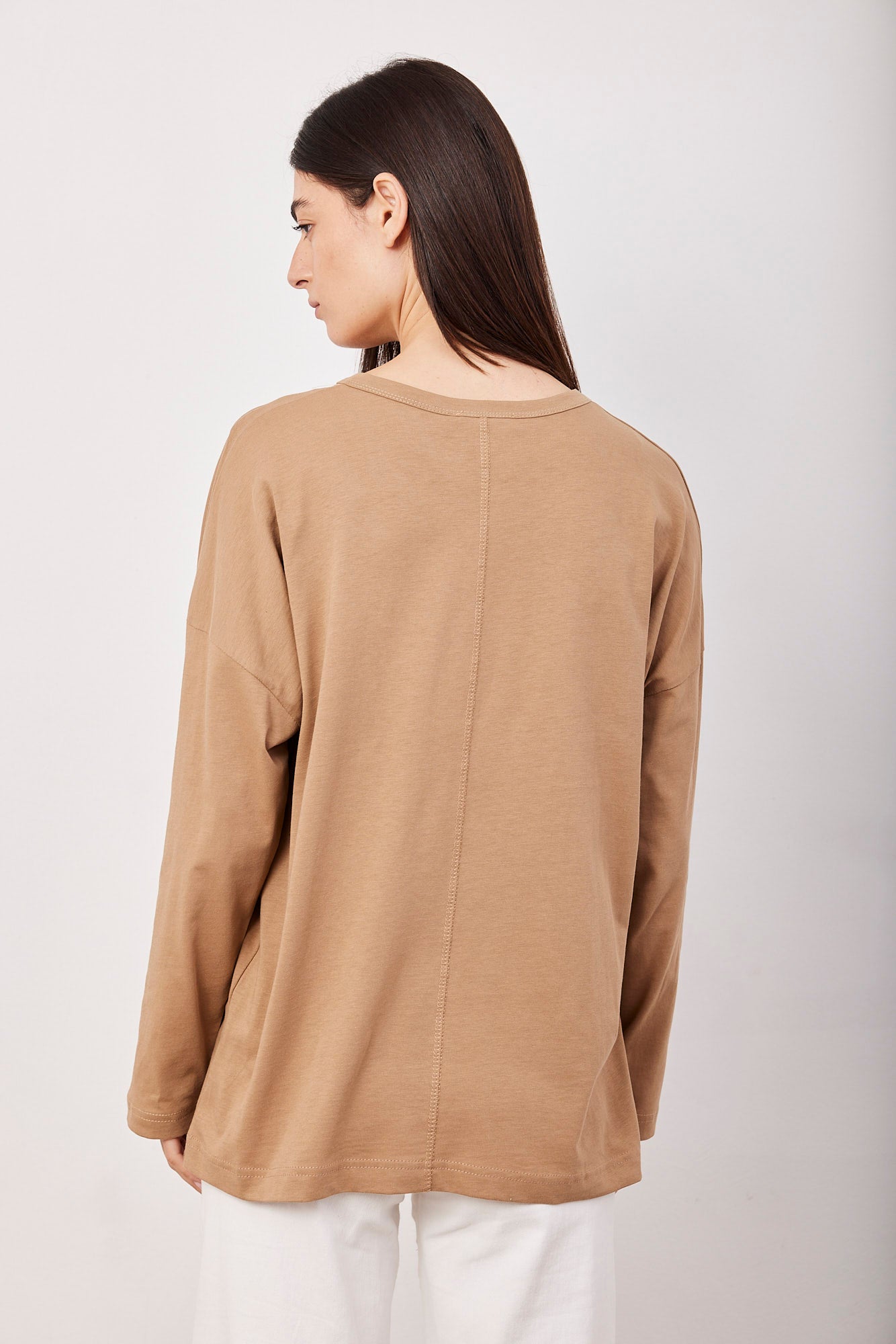 חולצת אוברסייז ארוכה בשילוב כפתורים - ITAY BRANDS