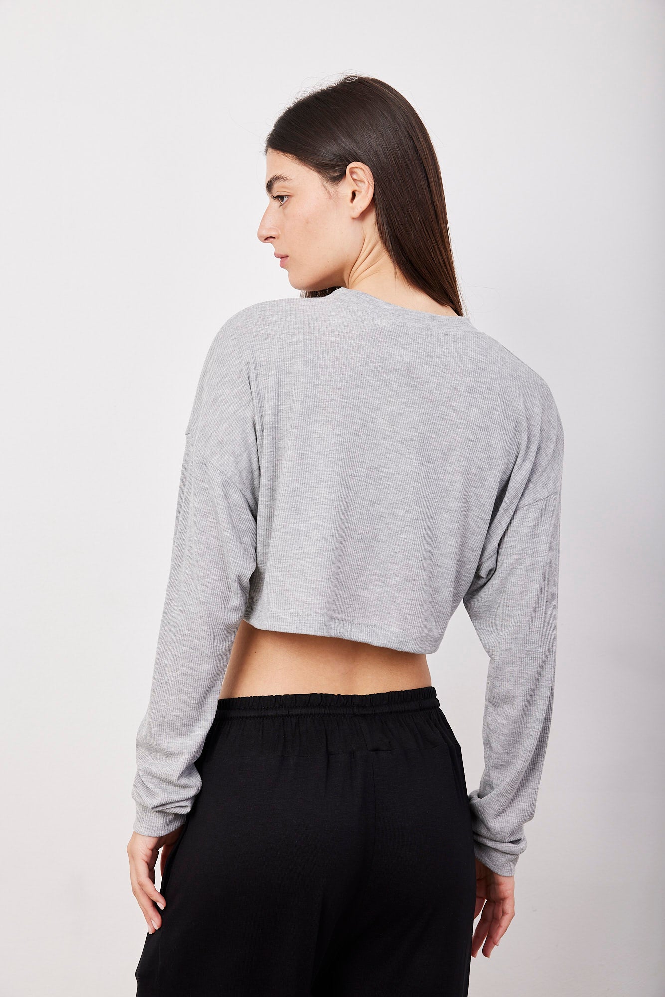 חולצת קרופ ארוכה מבד רך - ITAY BRANDS