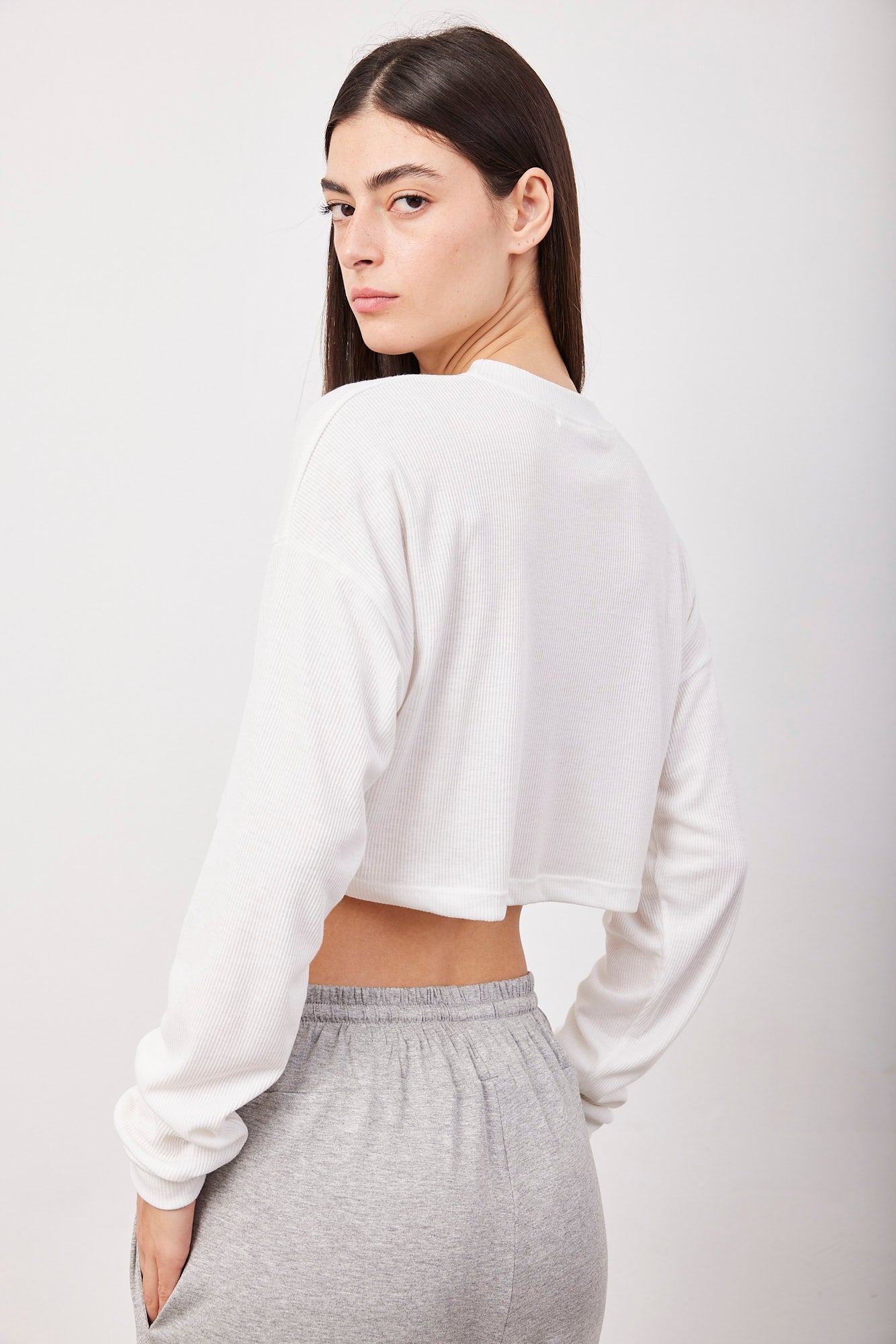 חולצת קרופ ארוכה מבד רך - ITAY BRANDS