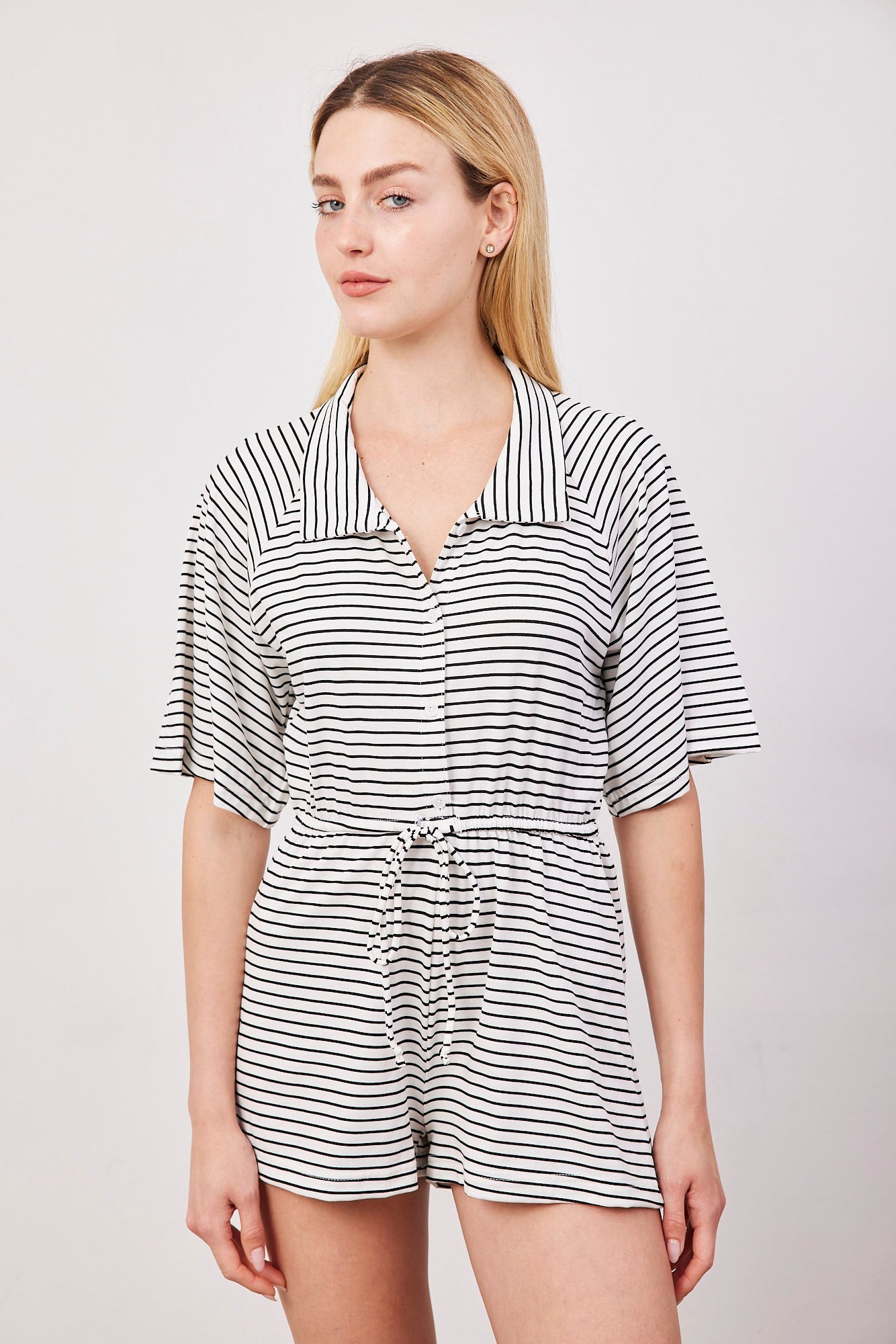 אוברול פסים קצר - ITAY BRANDS