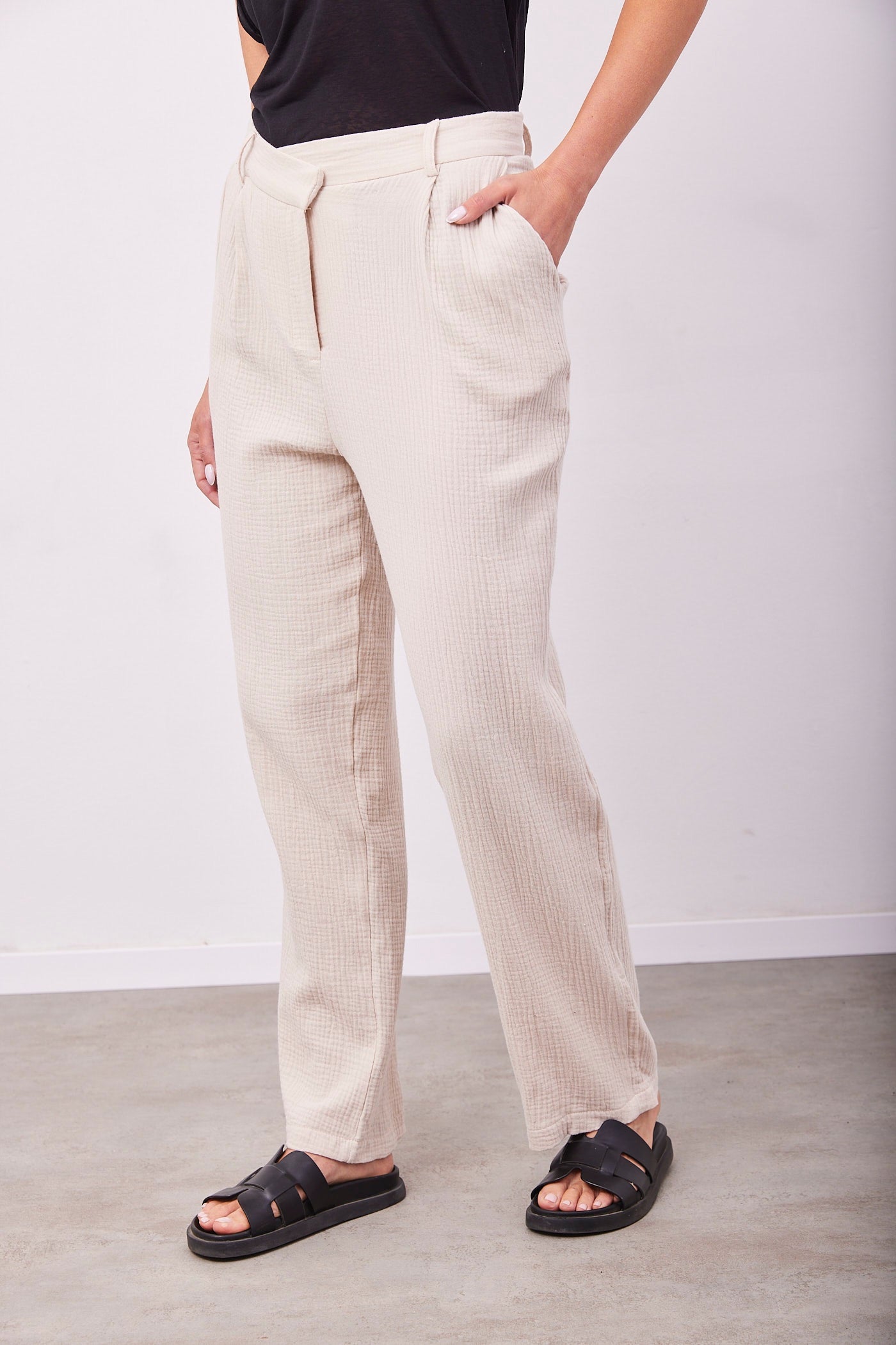 מכנסי טטרה ארוכים בסגירה א-סימטרית - ITAY BRANDS