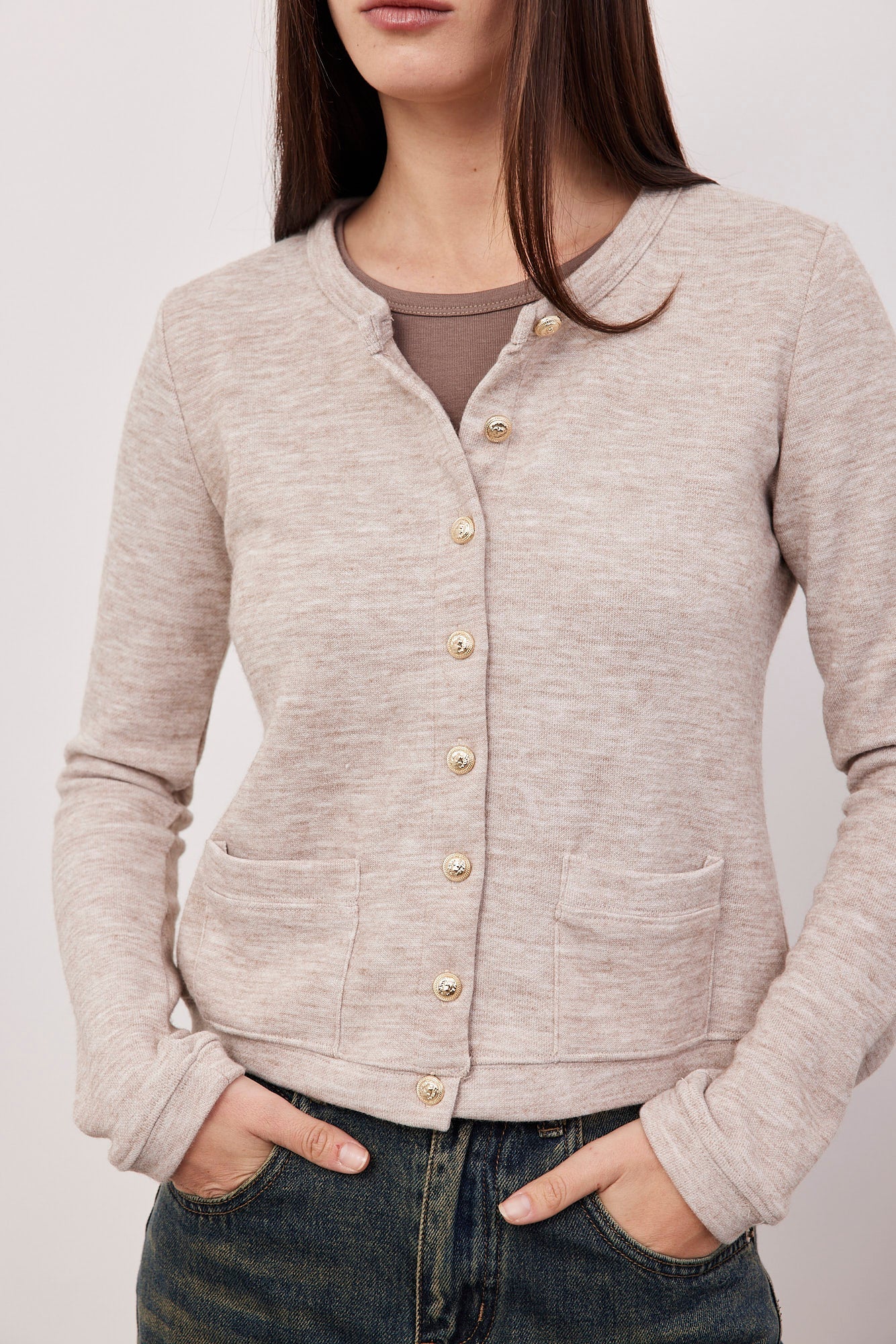 קרדיגן בשילוב כפתורים מוזהבים - ITAY BRANDS