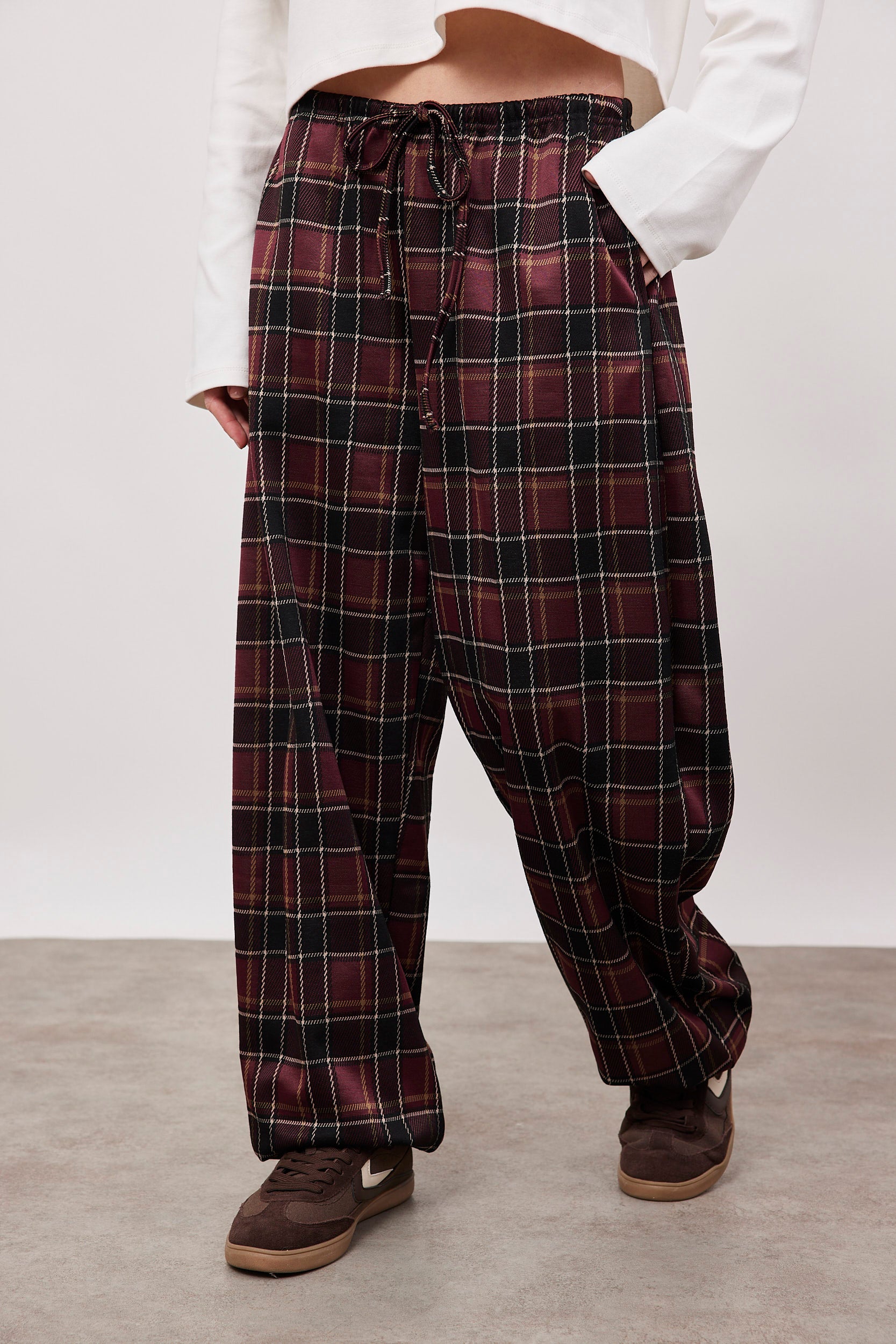 מכנסי בלון משובצים