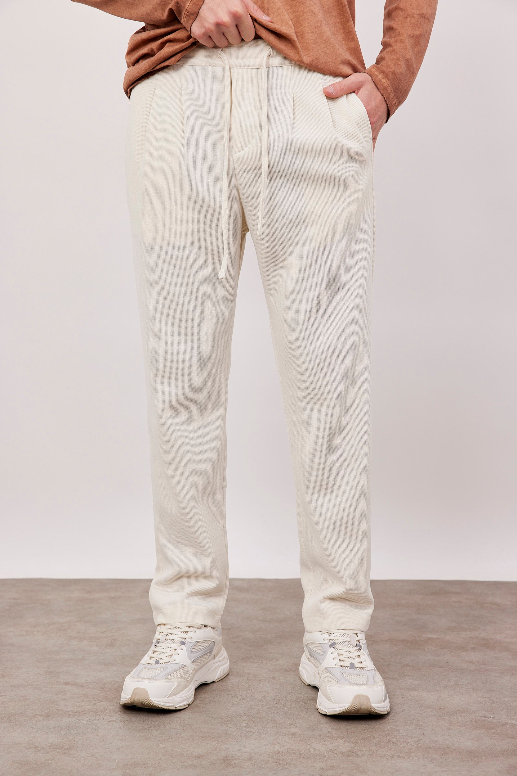 מכנסי קורדרוי ארוכים עם גומי