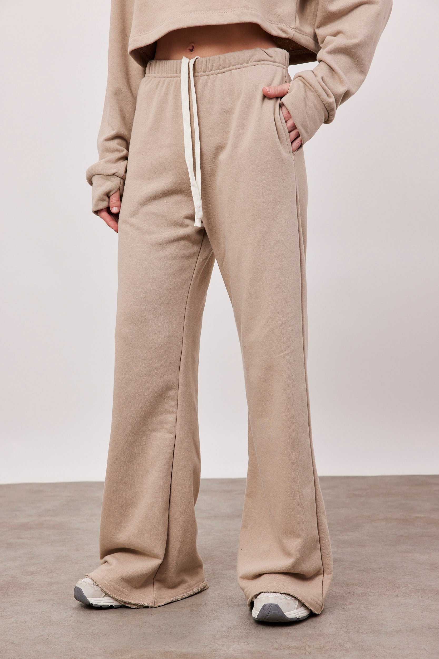 מכנסי פרנץ טרי סיומת גזורה