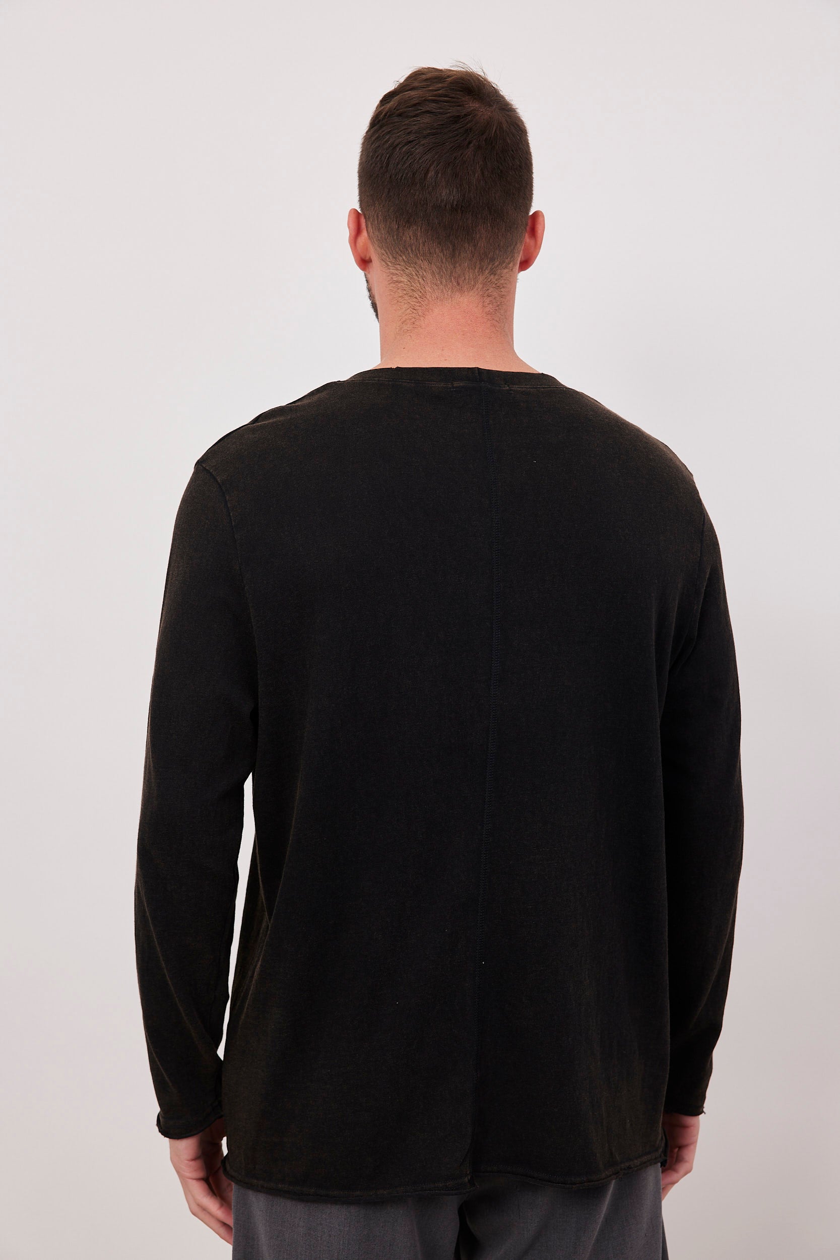 חולצה ארוכה סיומת ווש