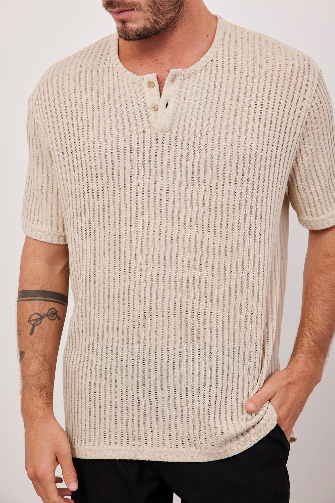 חולצת פסים שקפקפה בשילוב כפתורים - ITAY BRANDS