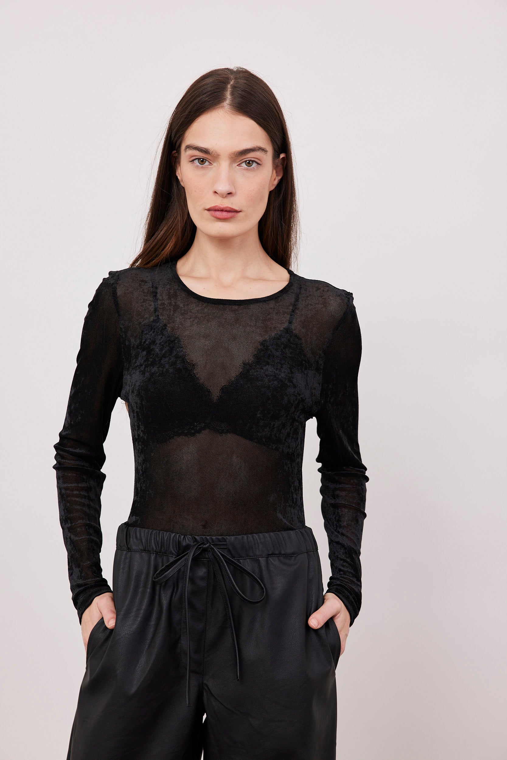 סריג דמוי קטיפה מבד שקפקף