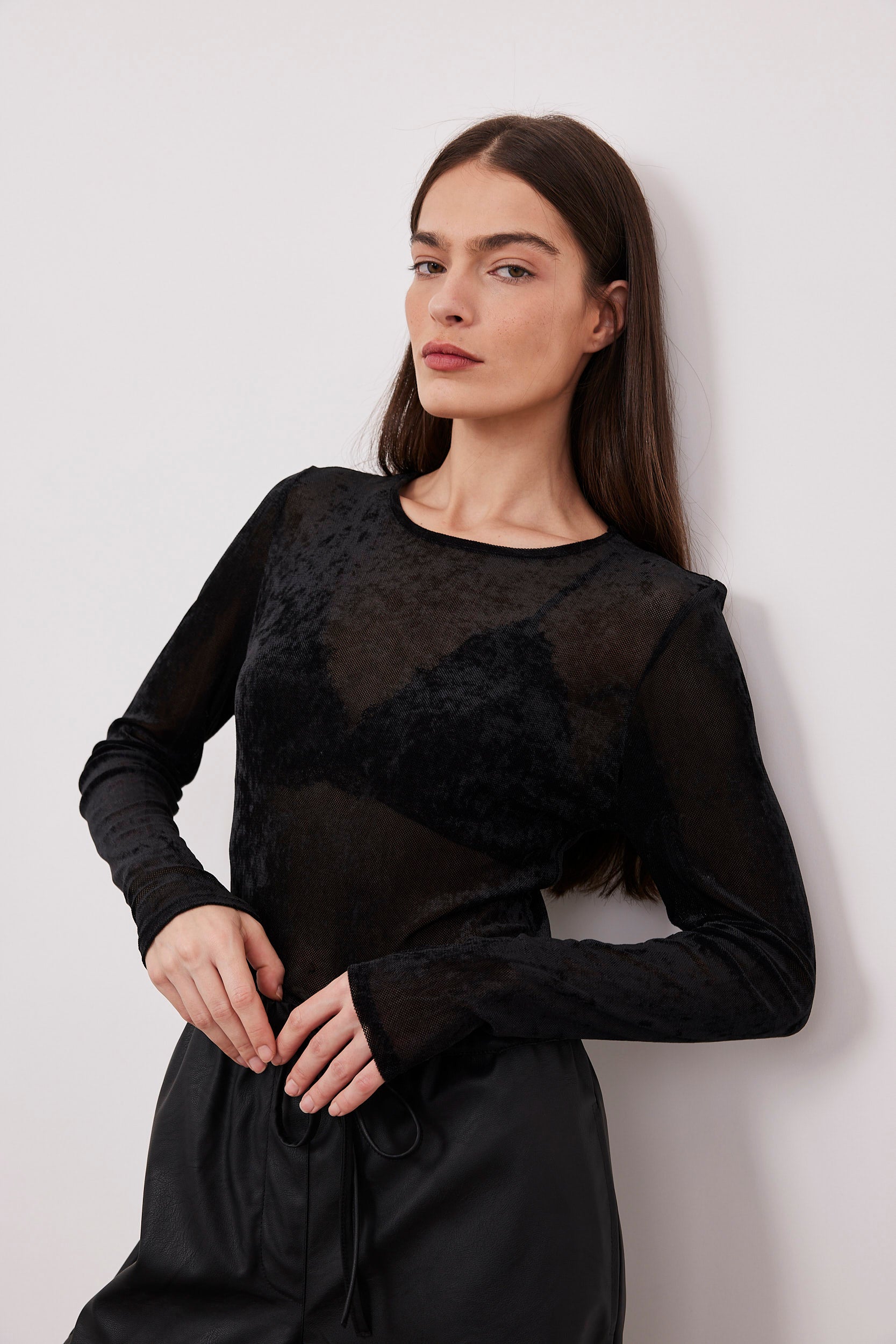 סריג דמוי קטיפה מבד שקפקף