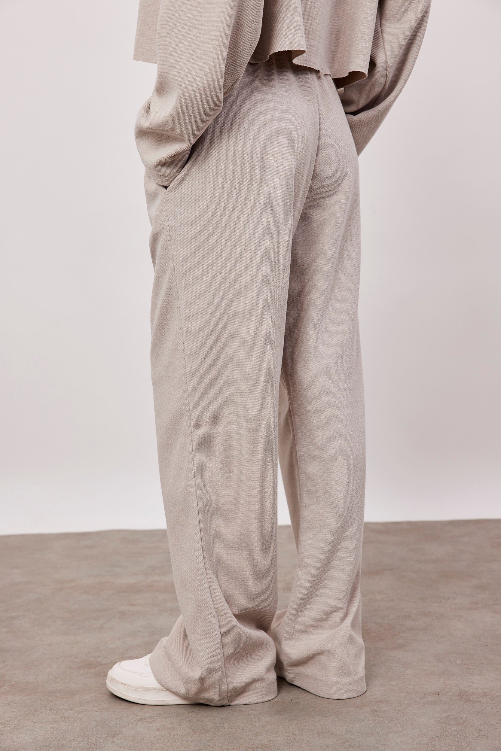 מכנסי סריג ארוכים עם שרוך