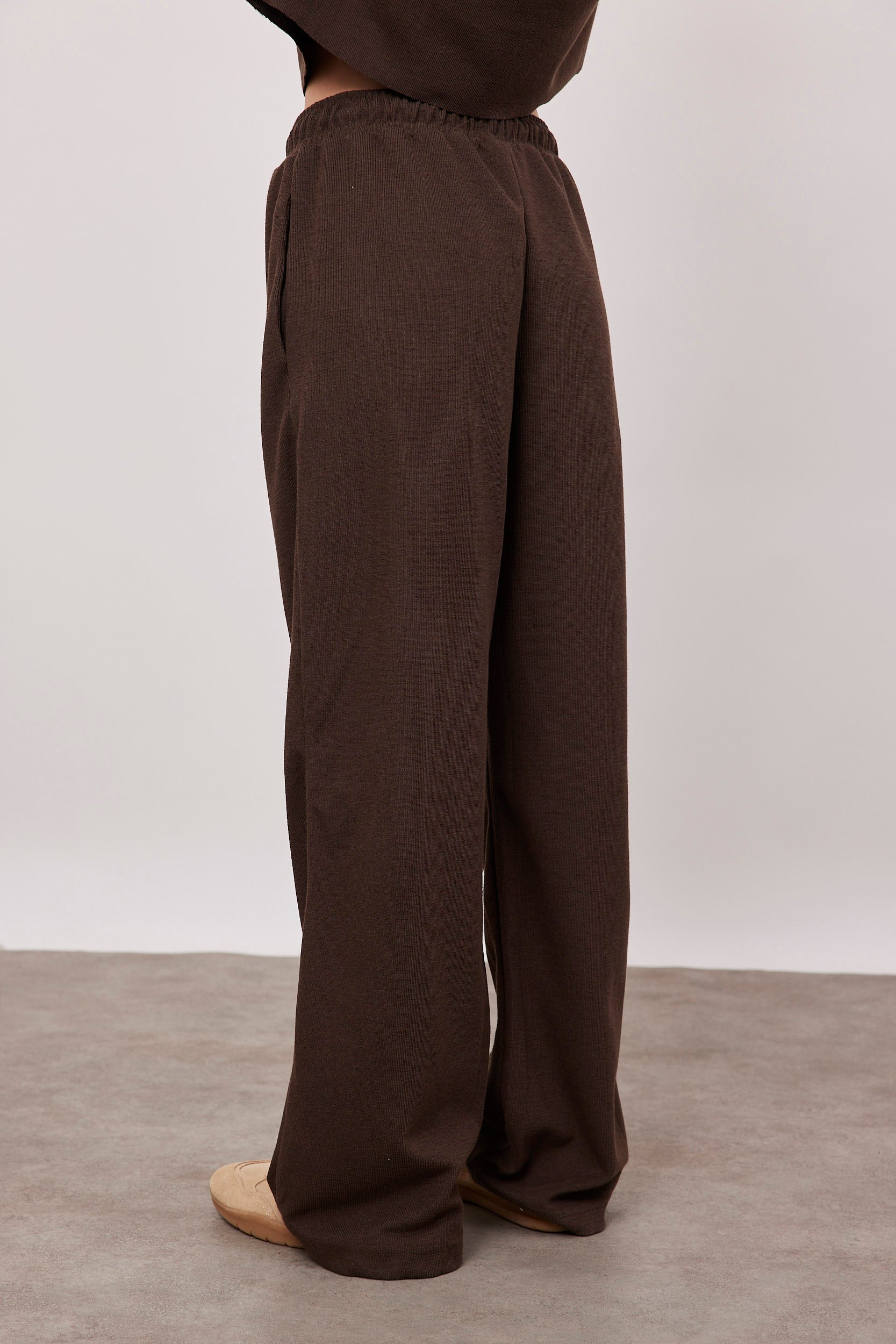 מכנסי סריג ארוכים עם שרוך