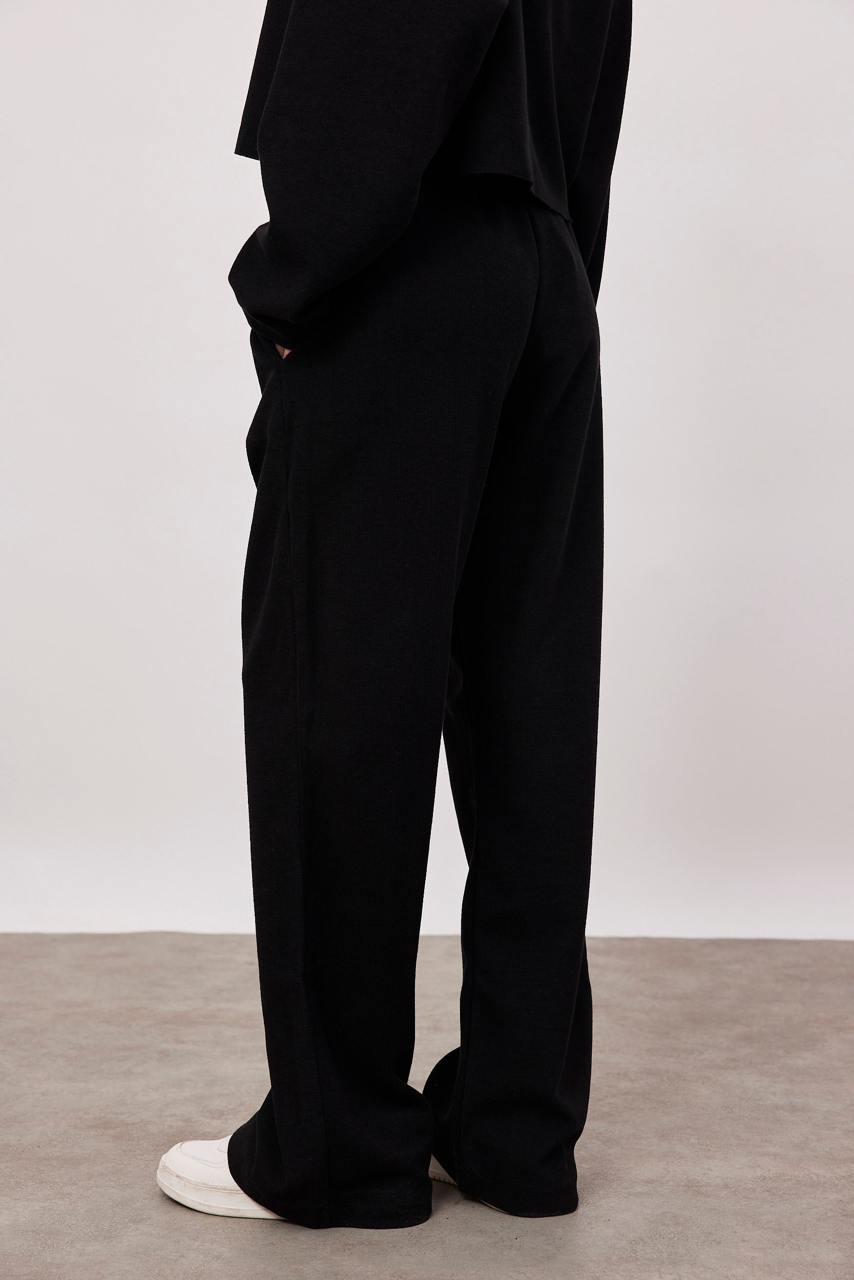 מכנסי סריג ארוכים עם שרוך