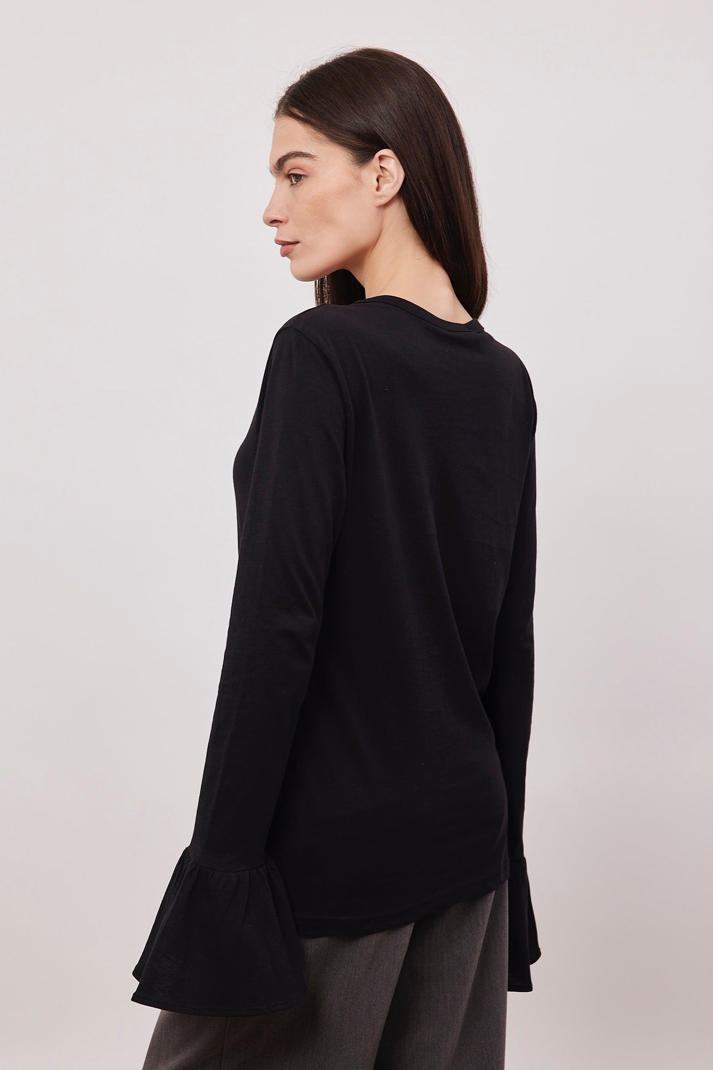 חולצה ארוכה עם שרוולי וולן