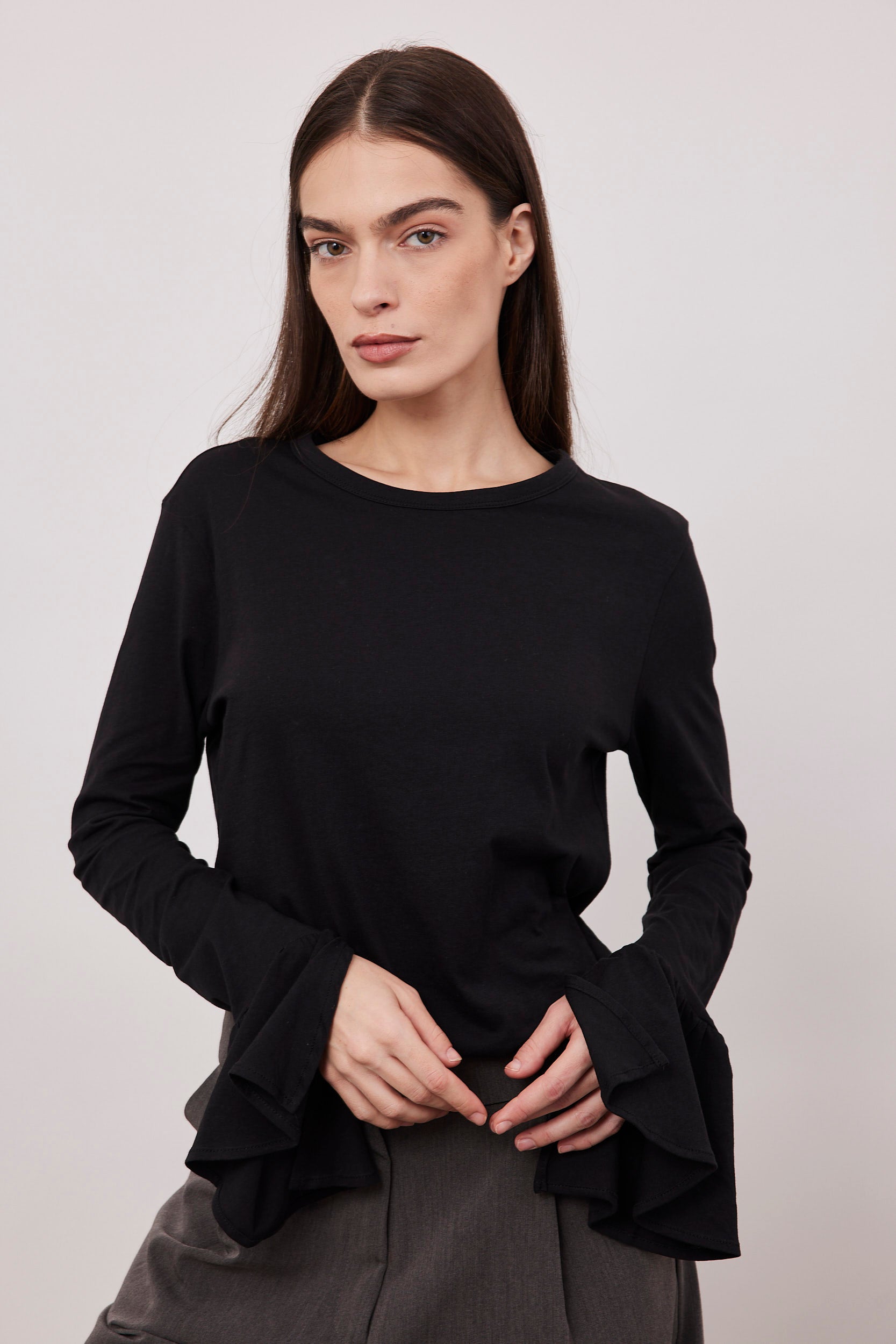 חולצה ארוכה עם שרוולי וולן