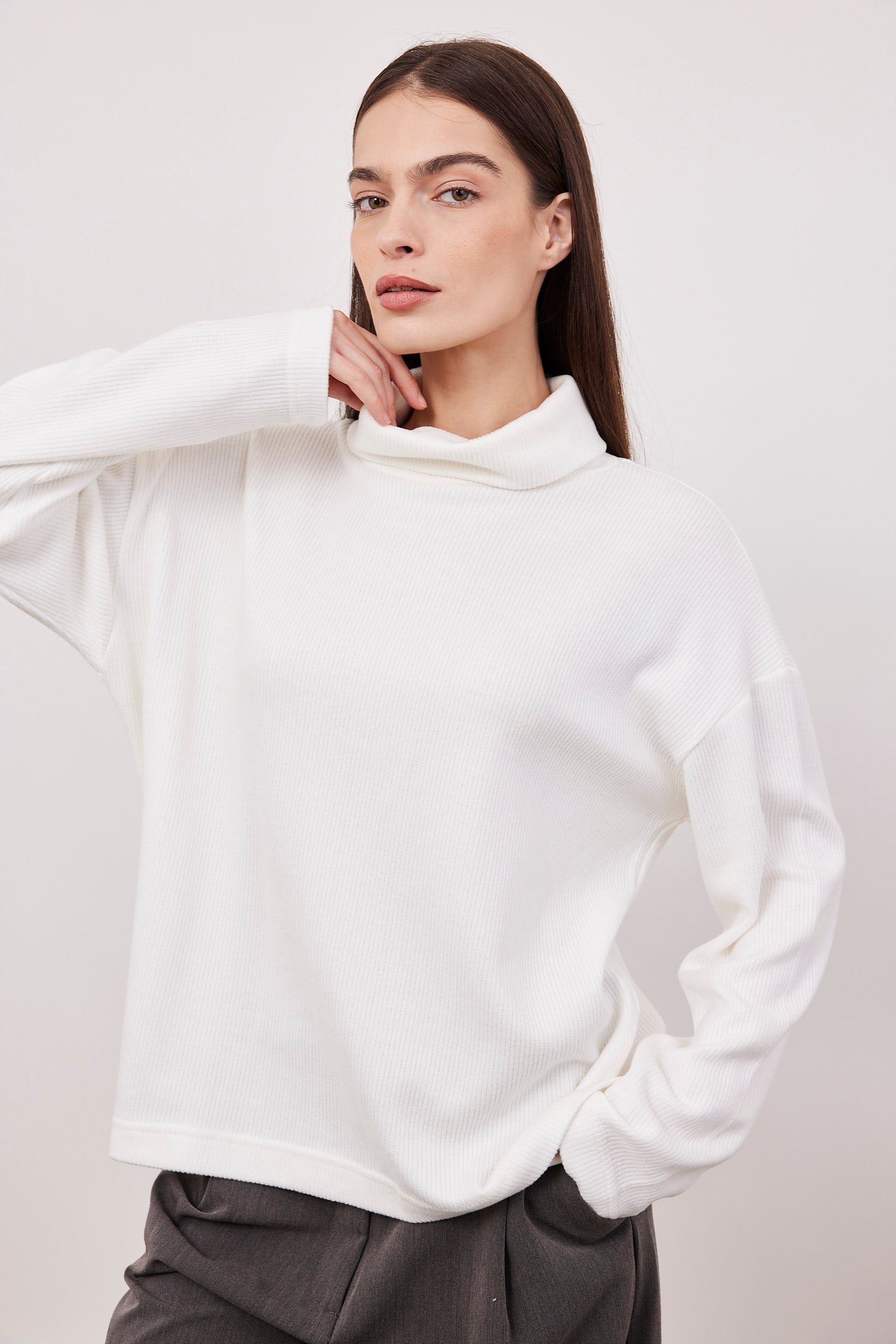 סריג גולף טקסטורת פסים