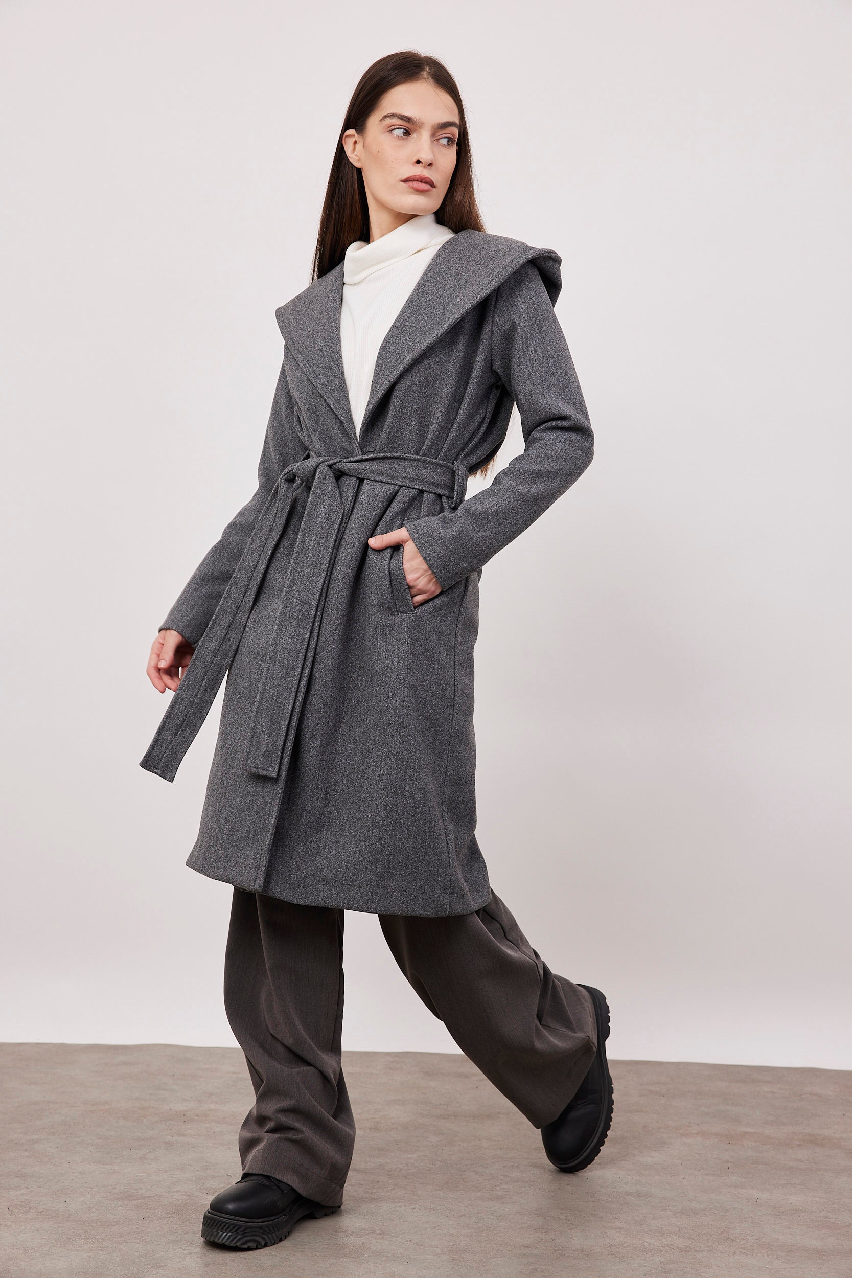 מעיל טרנץ' צמרירי