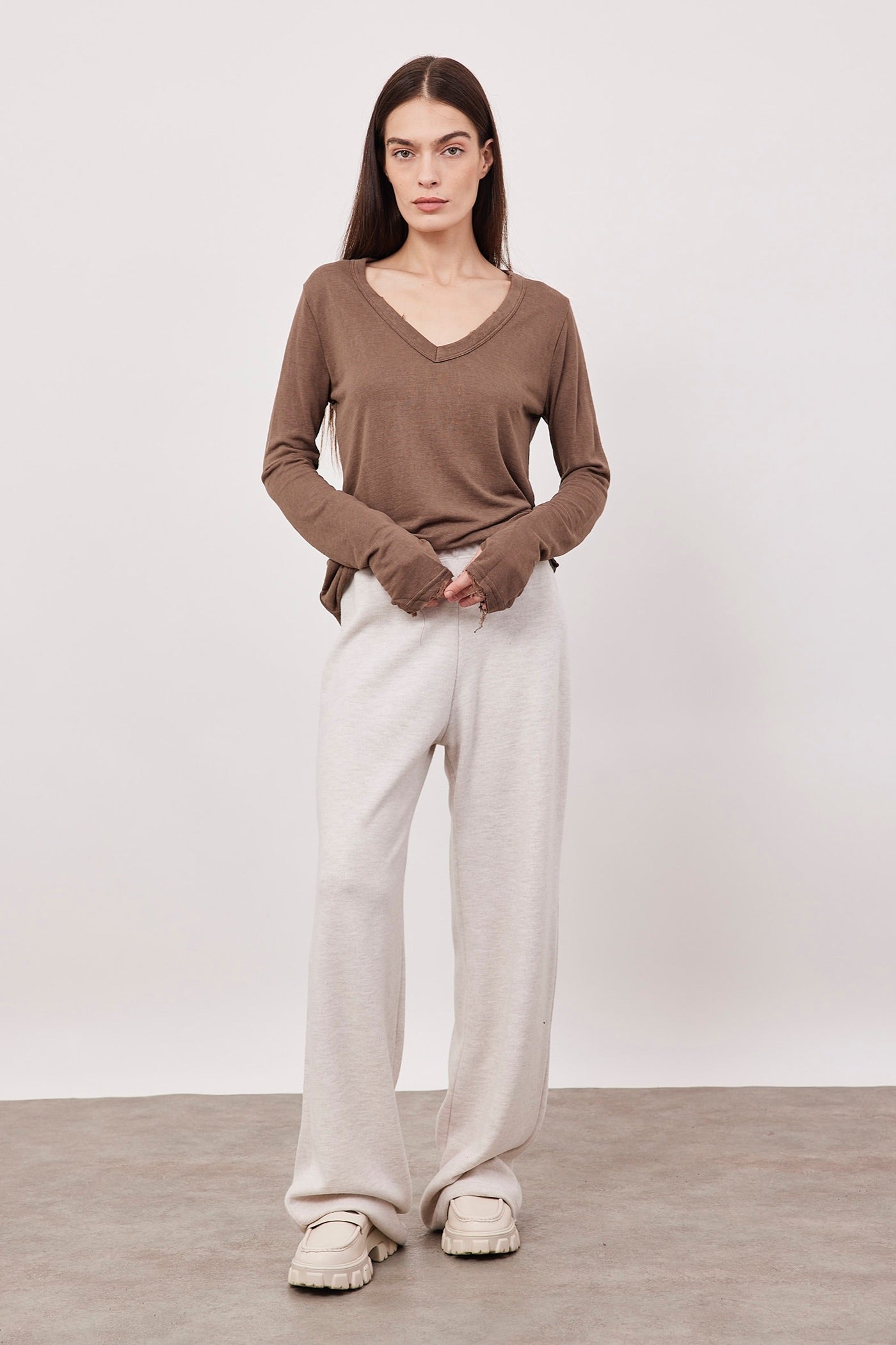 מכנסיים ארוכים בד סריג