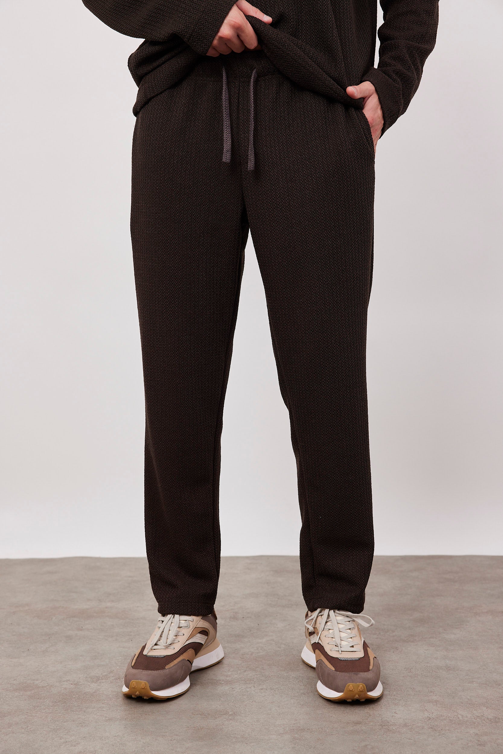 מכנסיים ארוכים מבד סריג