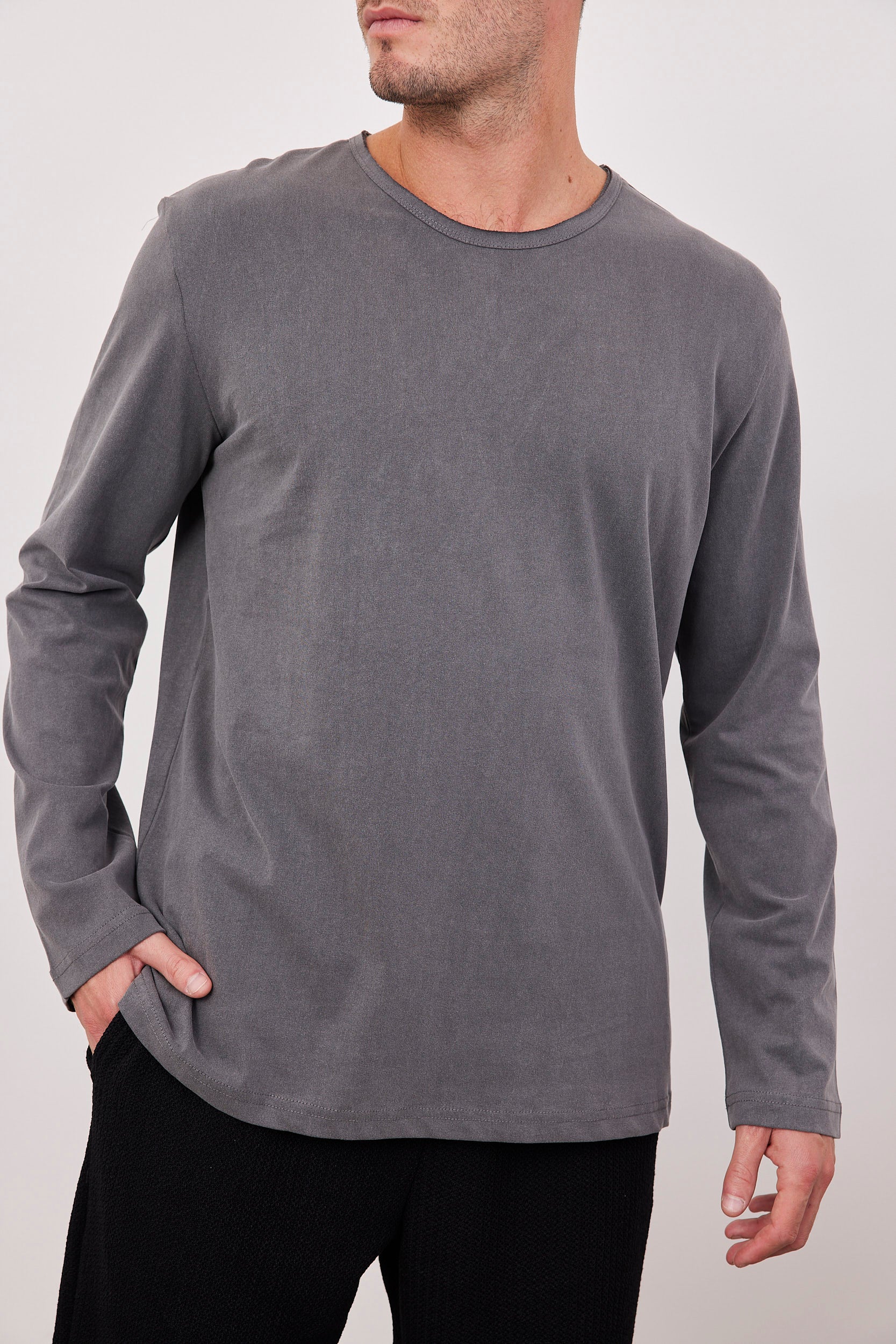 חולצת כותנה ארוכה ווש