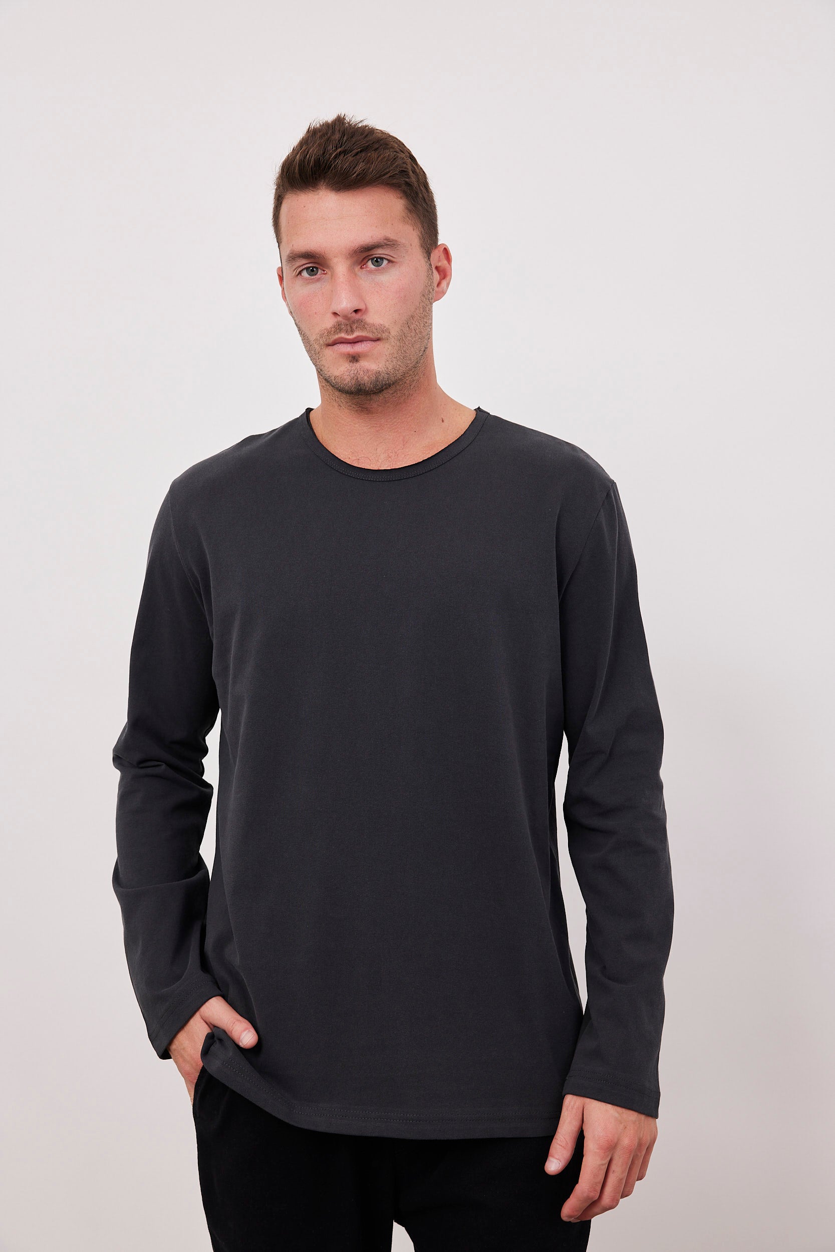 חולצת כותנה ארוכה ווש