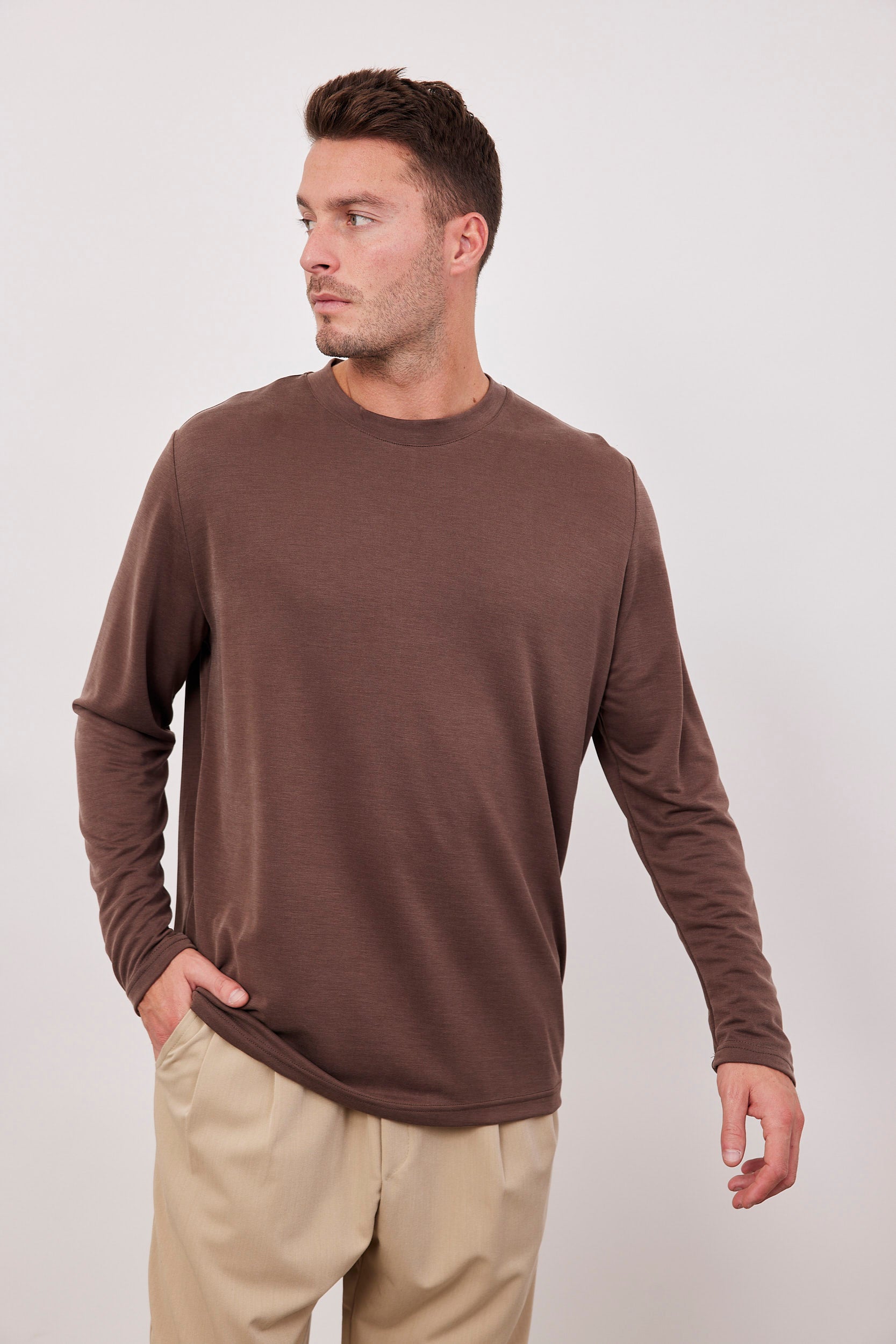 חולצת בד מודל ארוכה