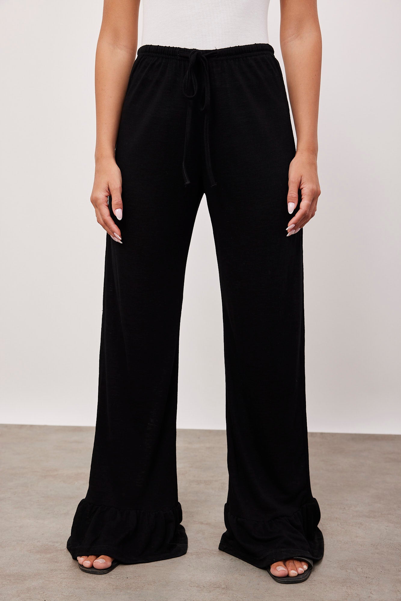 מכנסיים ארוכים בסיומת מלמלה - ITAY BRANDS