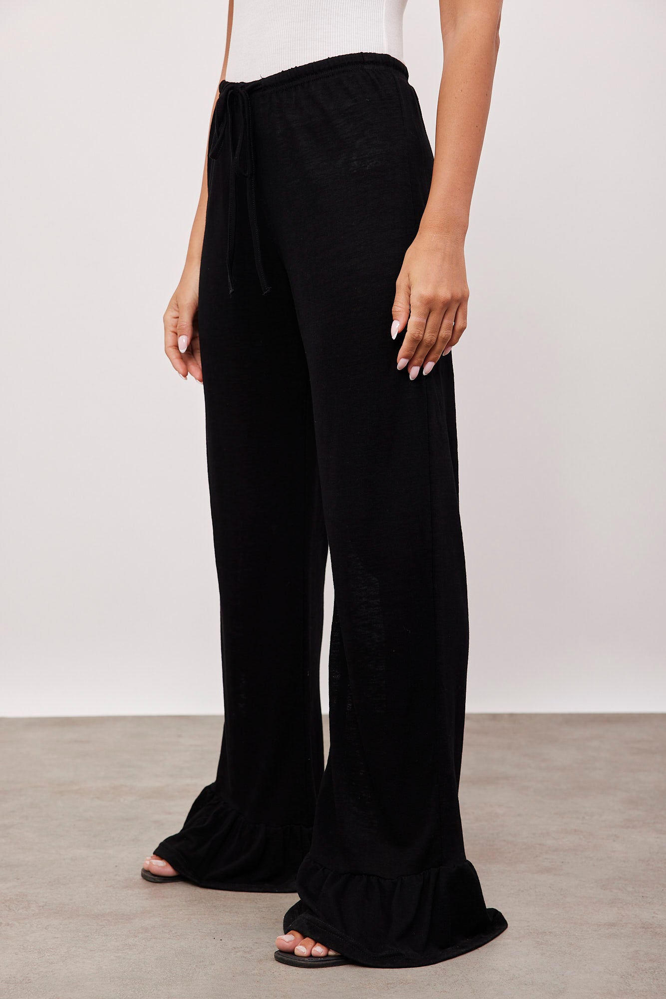 מכנסיים ארוכים בסיומת מלמלה - ITAY BRANDS