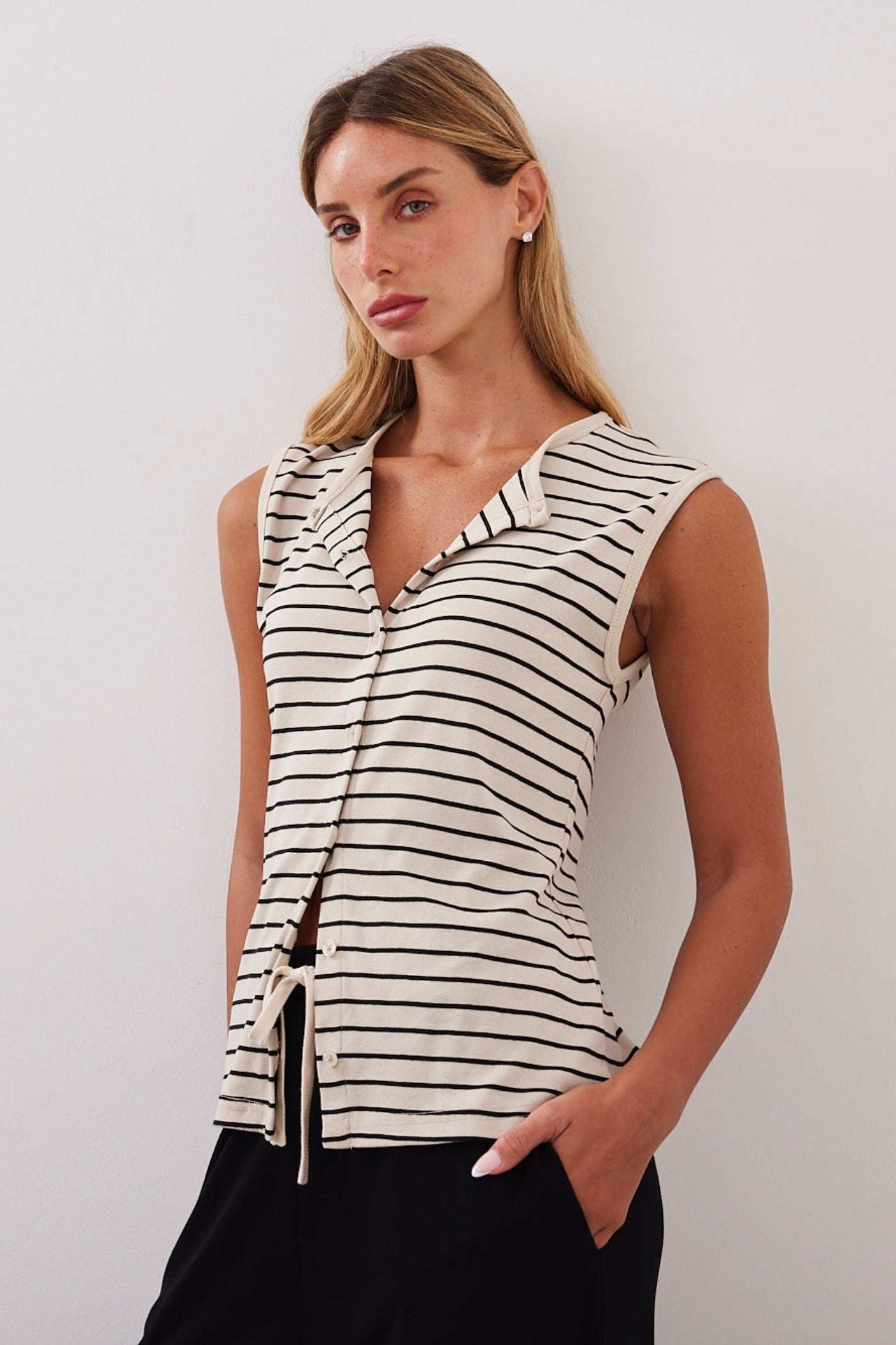 גופיית פסים מכופתרת - ITAY BRANDS