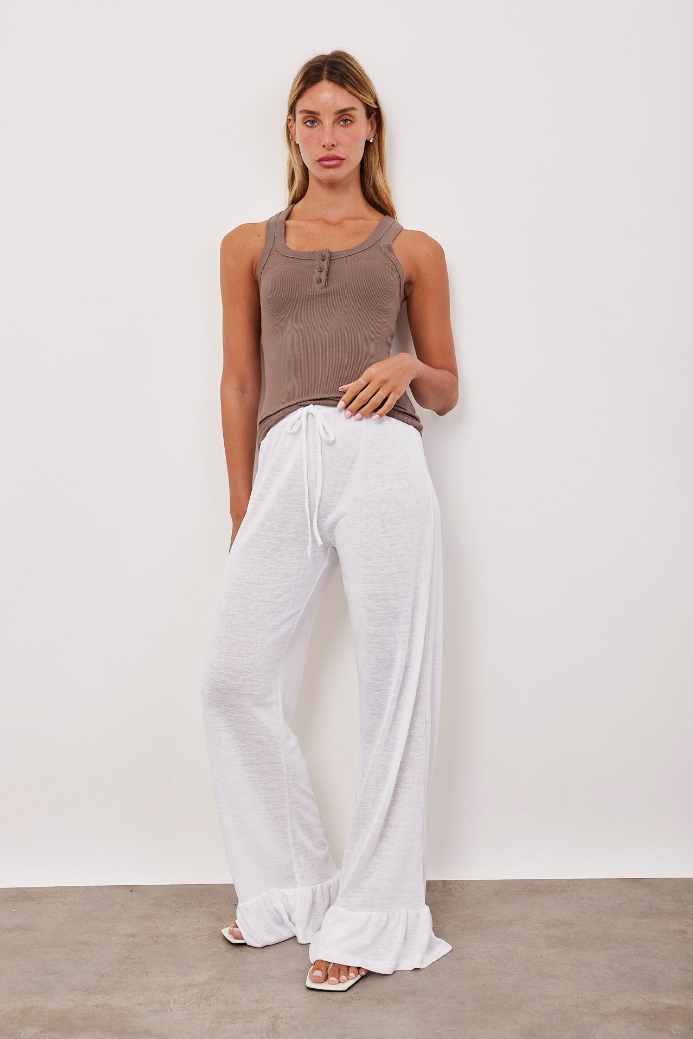 מכנסיים ארוכים בסיומת מלמלה - ITAY BRANDS