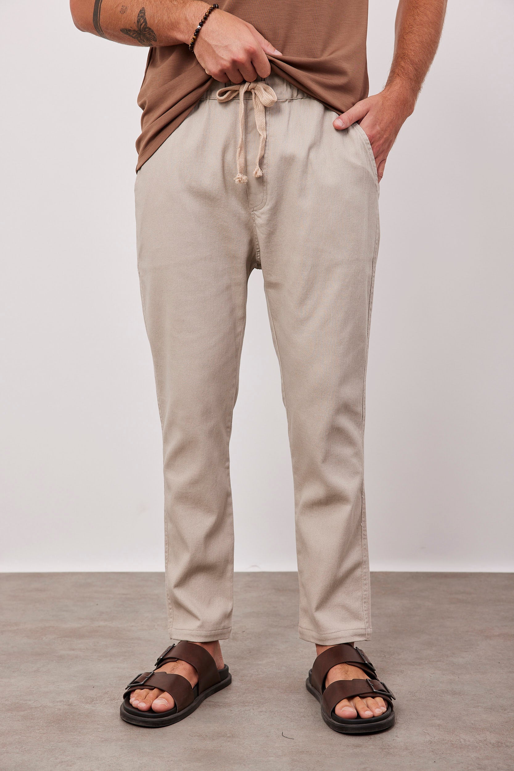 מכנסיים ארוכים עם קשירה - ITAY BRANDS