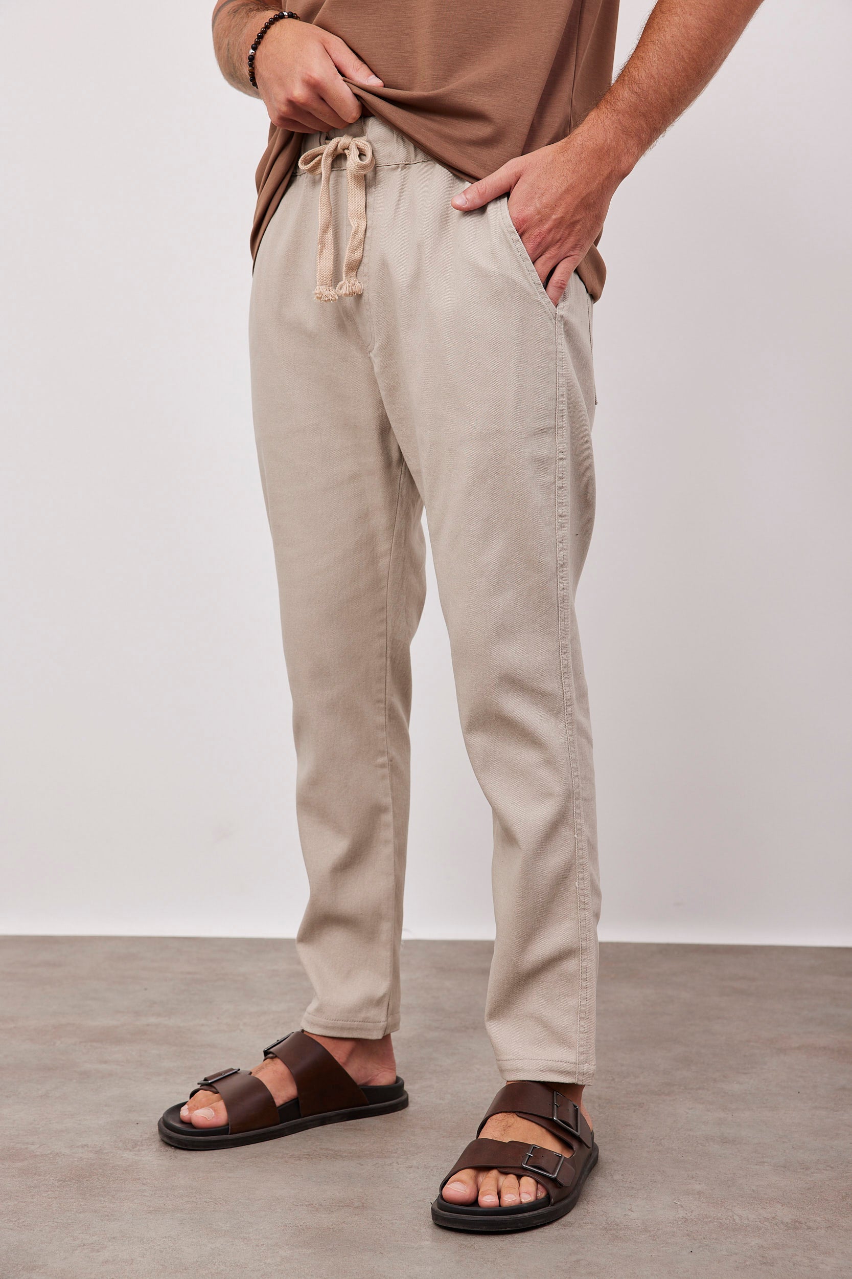 מכנסיים ארוכים עם קשירה - ITAY BRANDS