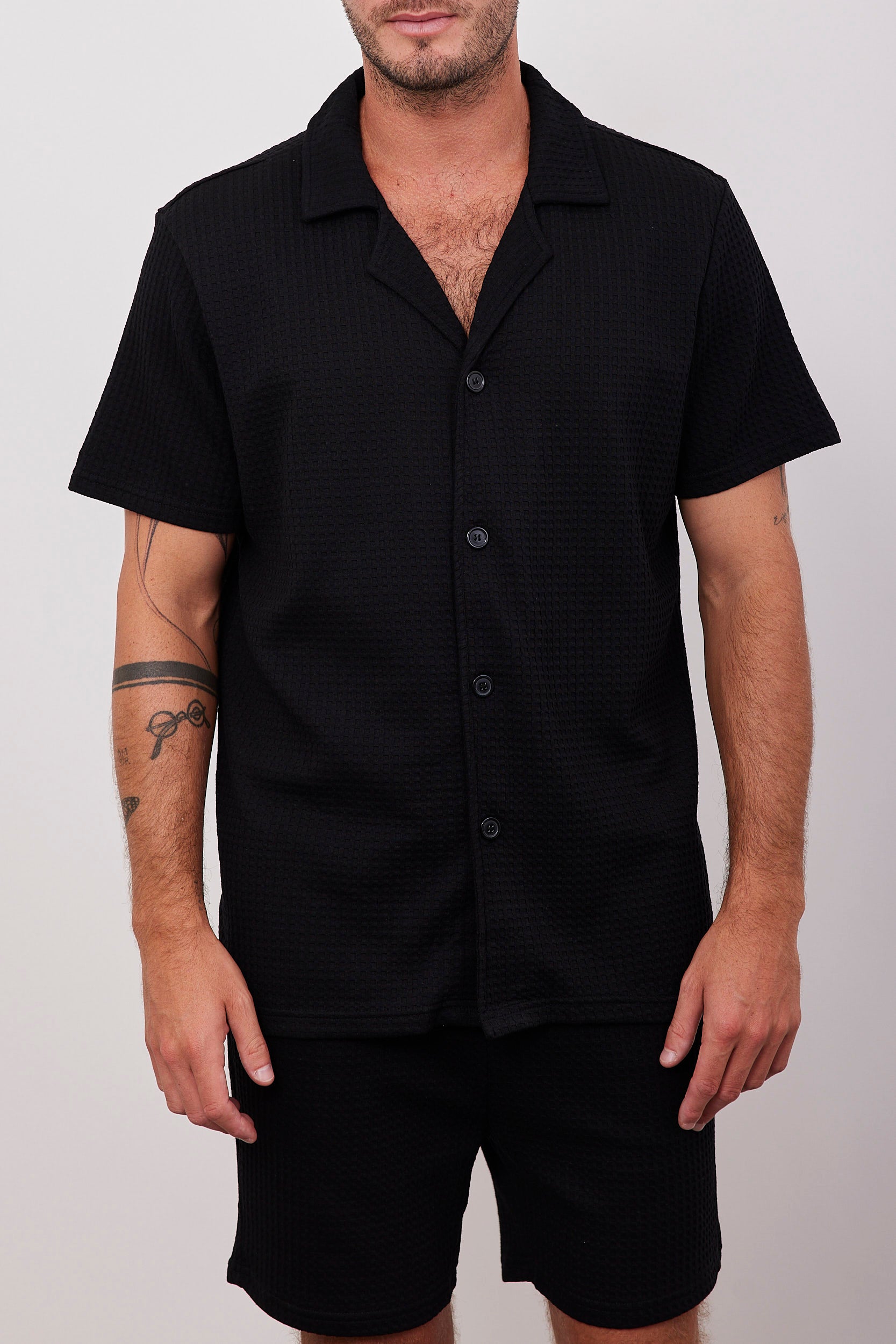 חולצה מכופתרת מבד וופל - ITAY BRANDS