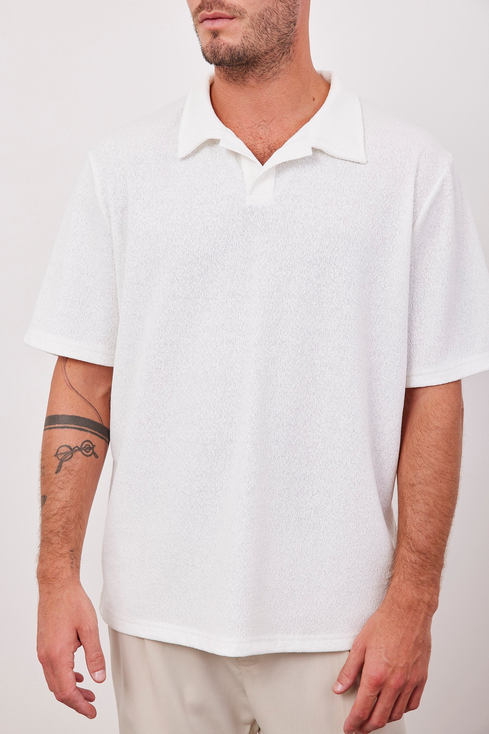 טי-שרט צווארון פולו מבד מגבת - ITAY BRANDS