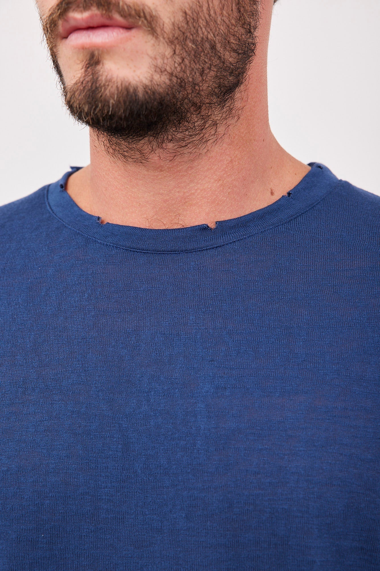 חולצת קרעים ארוכה במראה פשתן - ITAY BRANDS