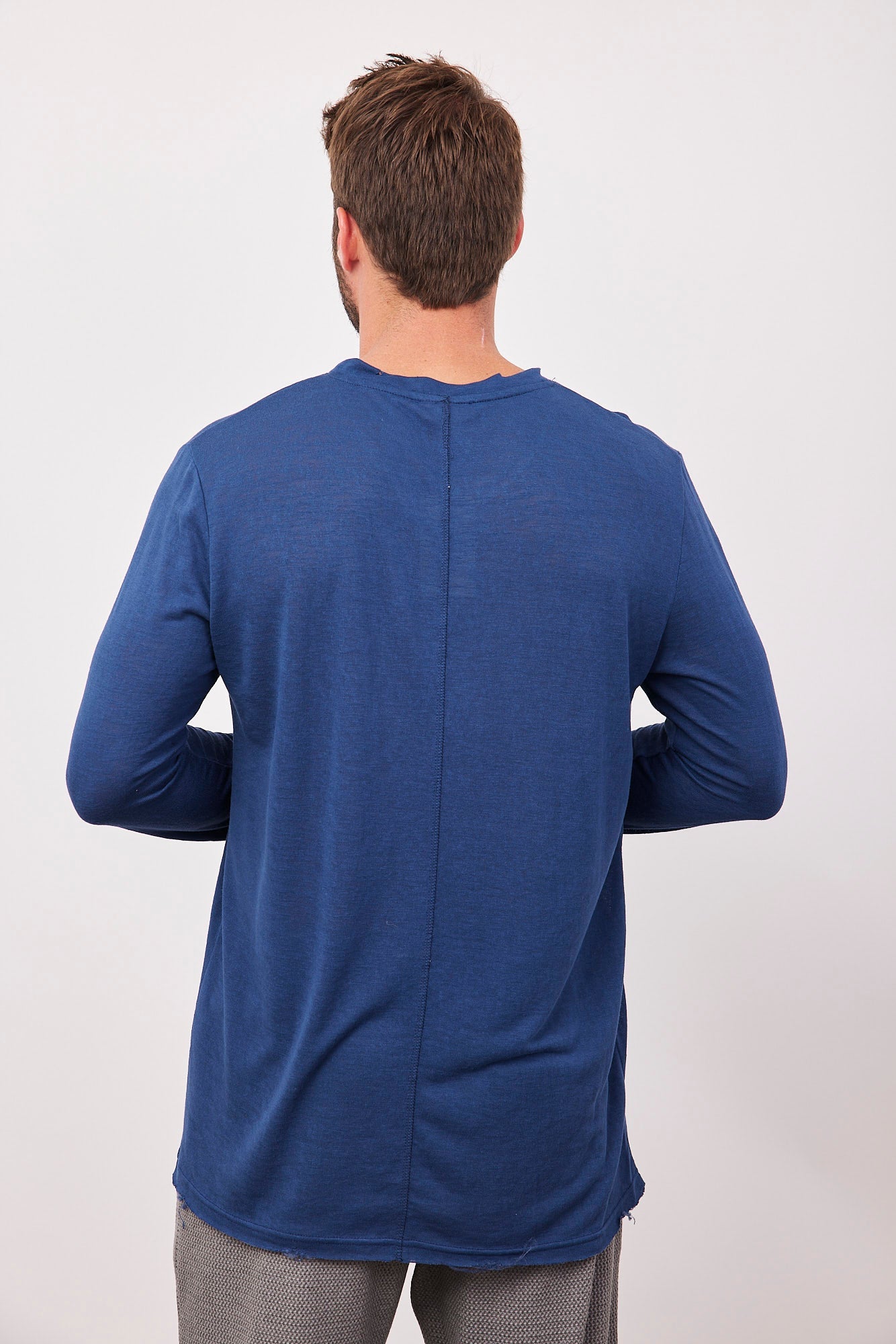 חולצת קרעים ארוכה במראה פשתן - ITAY BRANDS